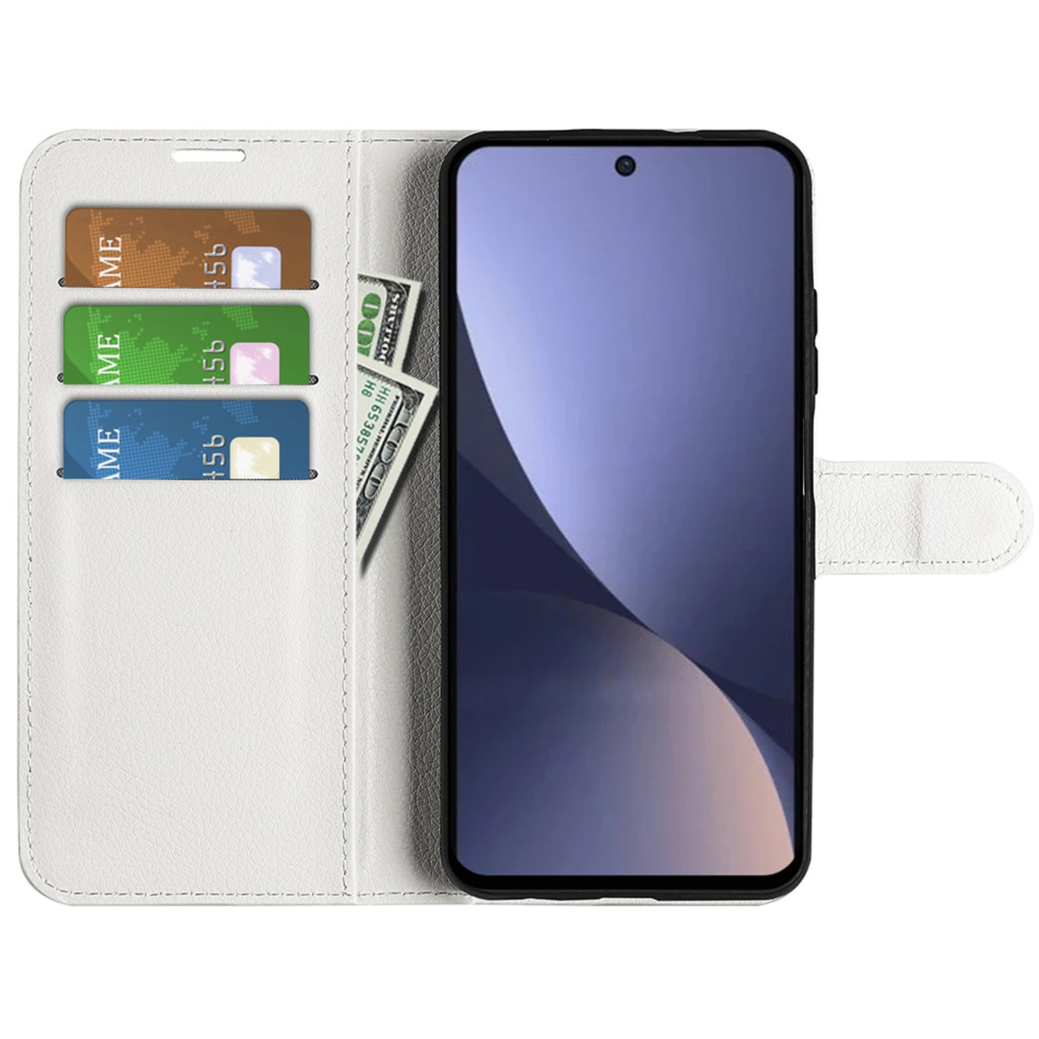 Cell Phone Cover For Xiaomi 13 5G Litchi Texture PU Leather Flip Stand Wallet Anti-drop Phone Case