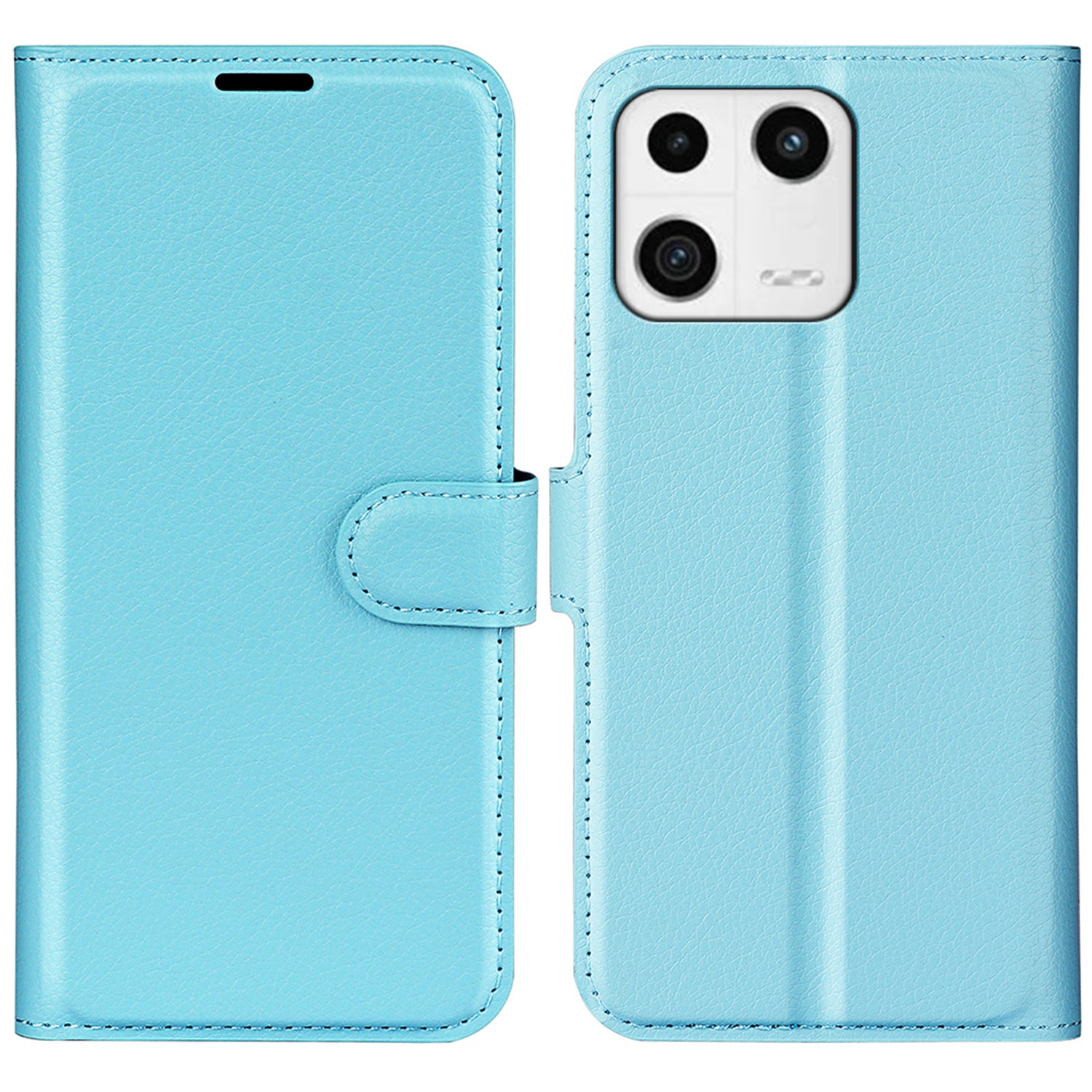 Cell Phone Cover For Xiaomi 13 5G Litchi Texture PU Leather Flip Stand Wallet Anti-drop Phone Case