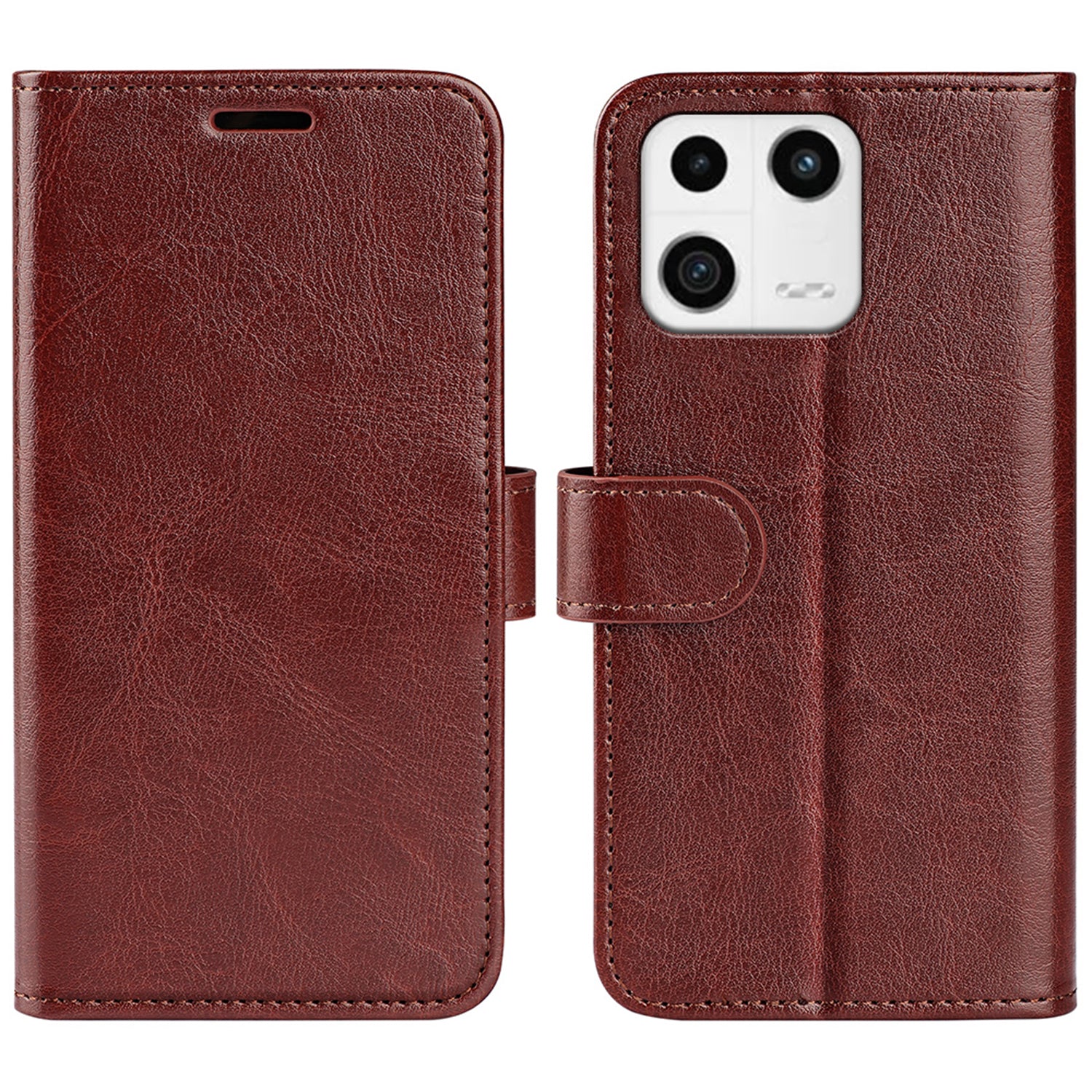 For Xiaomi 13 5G Phone Case Crazy Horse Texture Leather Flip Stand Wallet Shockproof Cell Phone Cover