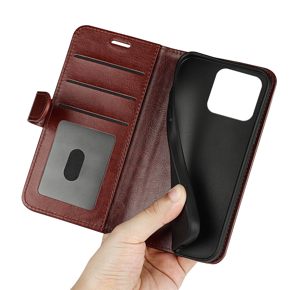 For Xiaomi 13 5G Phone Case Crazy Horse Texture Leather Flip Stand Wallet Shockproof Cell Phone Cover