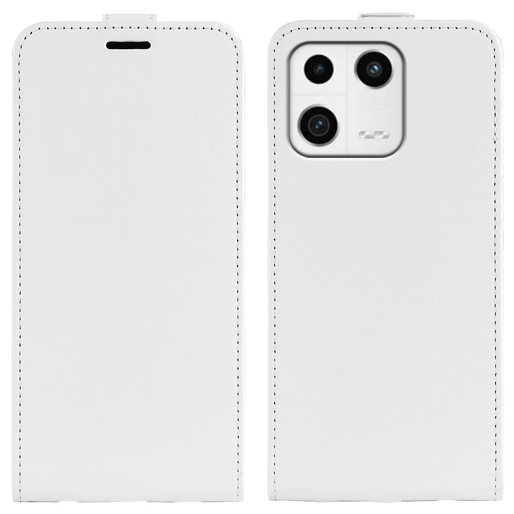 Cell Phone Cover For Xiaomi 13 5G Vertical Flip Leather Crazy Horse Texture Protective Phone Case Card Holder