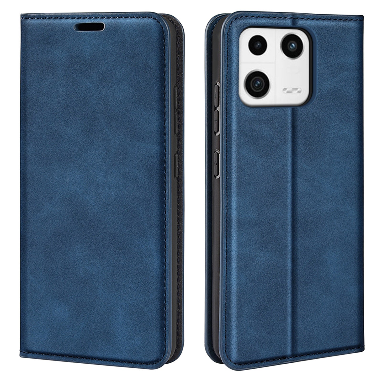 For Xiaomi 13 5G Magnetic Auto-absorbed Cell Phone Cover Stand Wallet Skin-friendly Anti-fall Leather Phone Case