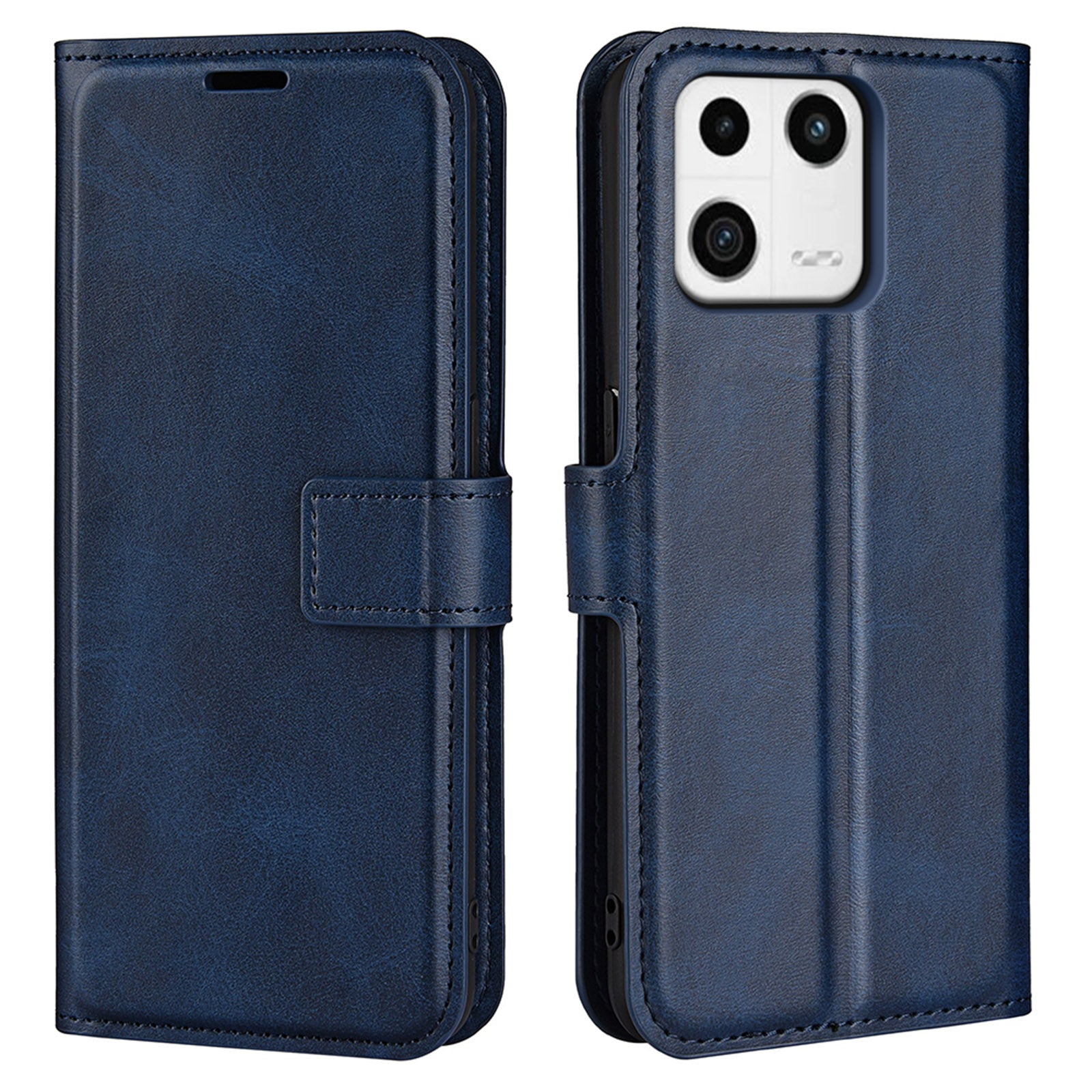 PU Leather Mobile Phone Case For Xiaomi 13 5G Stand Wallet Calf Texture Full Protection Flip Phone Cover