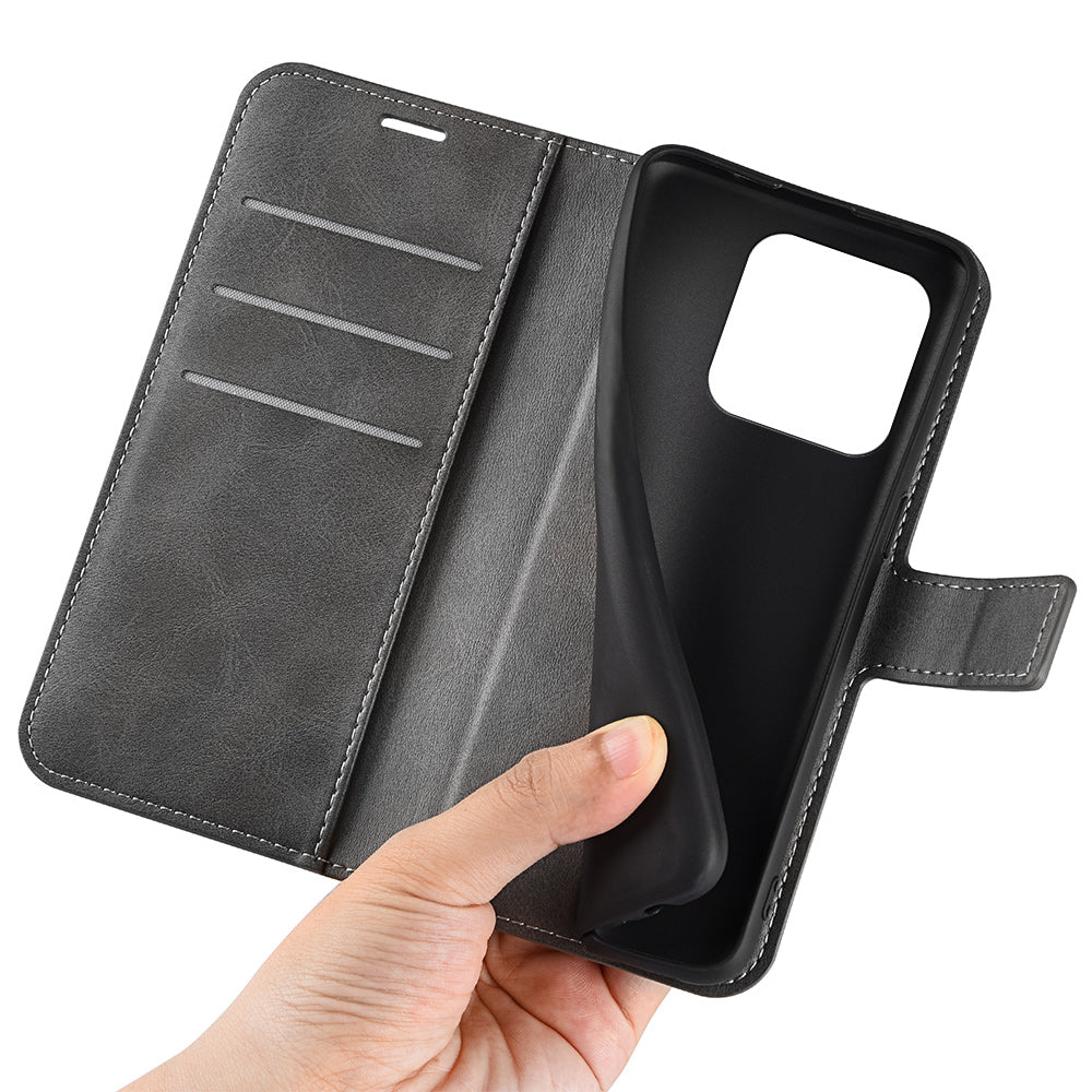 PU Leather Mobile Phone Case For Xiaomi 13 5G Stand Wallet Calf Texture Full Protection Flip Phone Cover