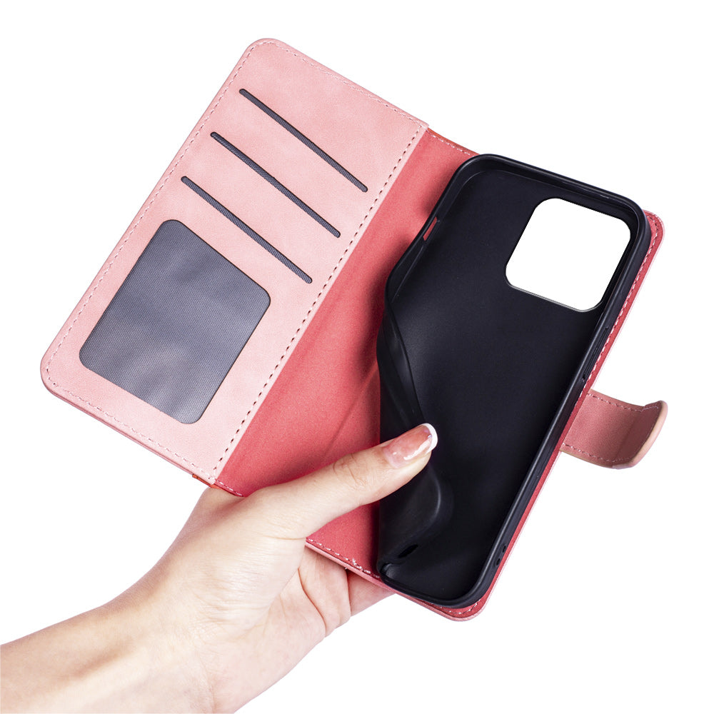 Protective Phone Case For Xiaomi 13 5G Dual Color Splicing Flip Leather Wallet Stand Phone Cover