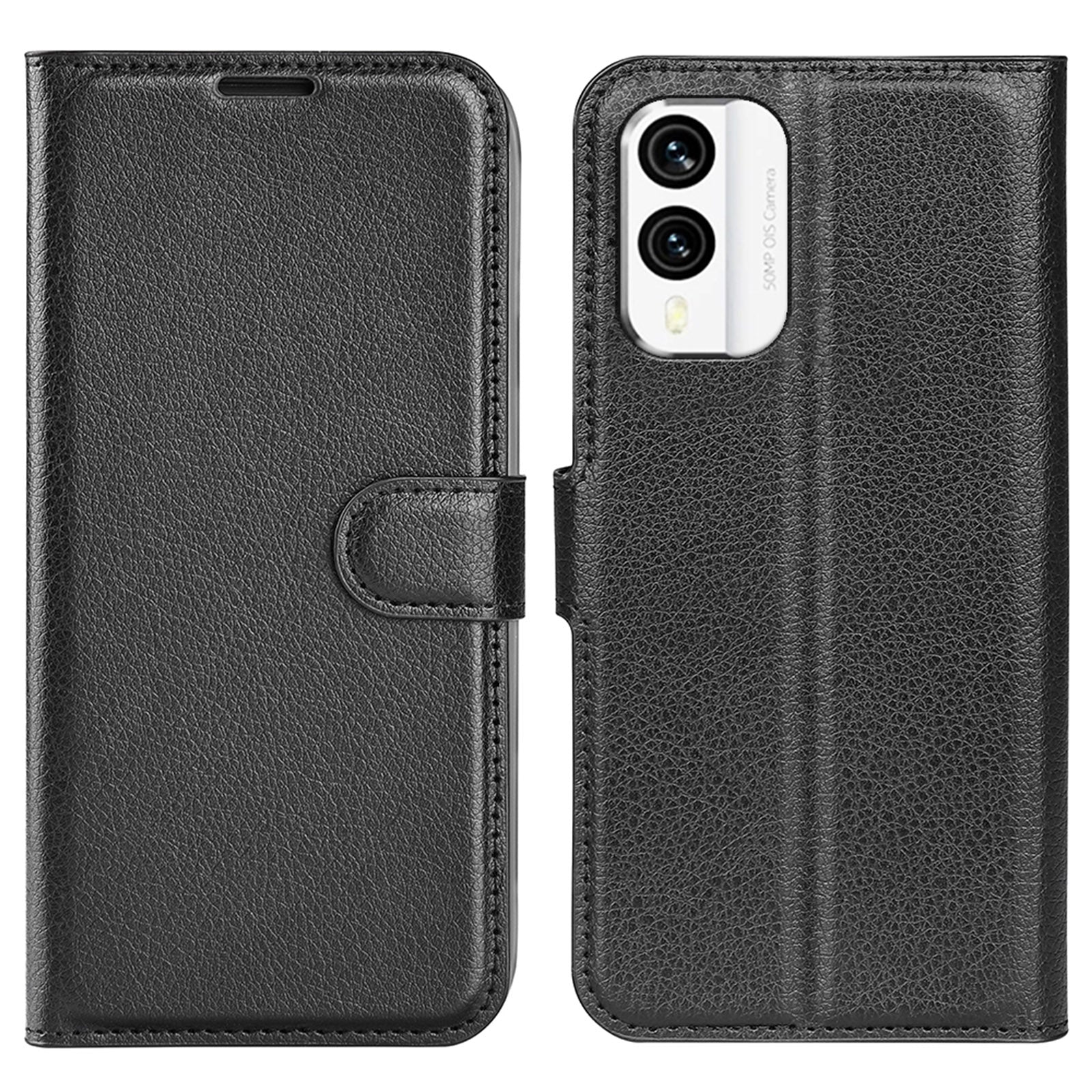 For Nokia X30 5G PU Leather Phone Case Litchi Texture Wallet Protective Phone Stand Cover