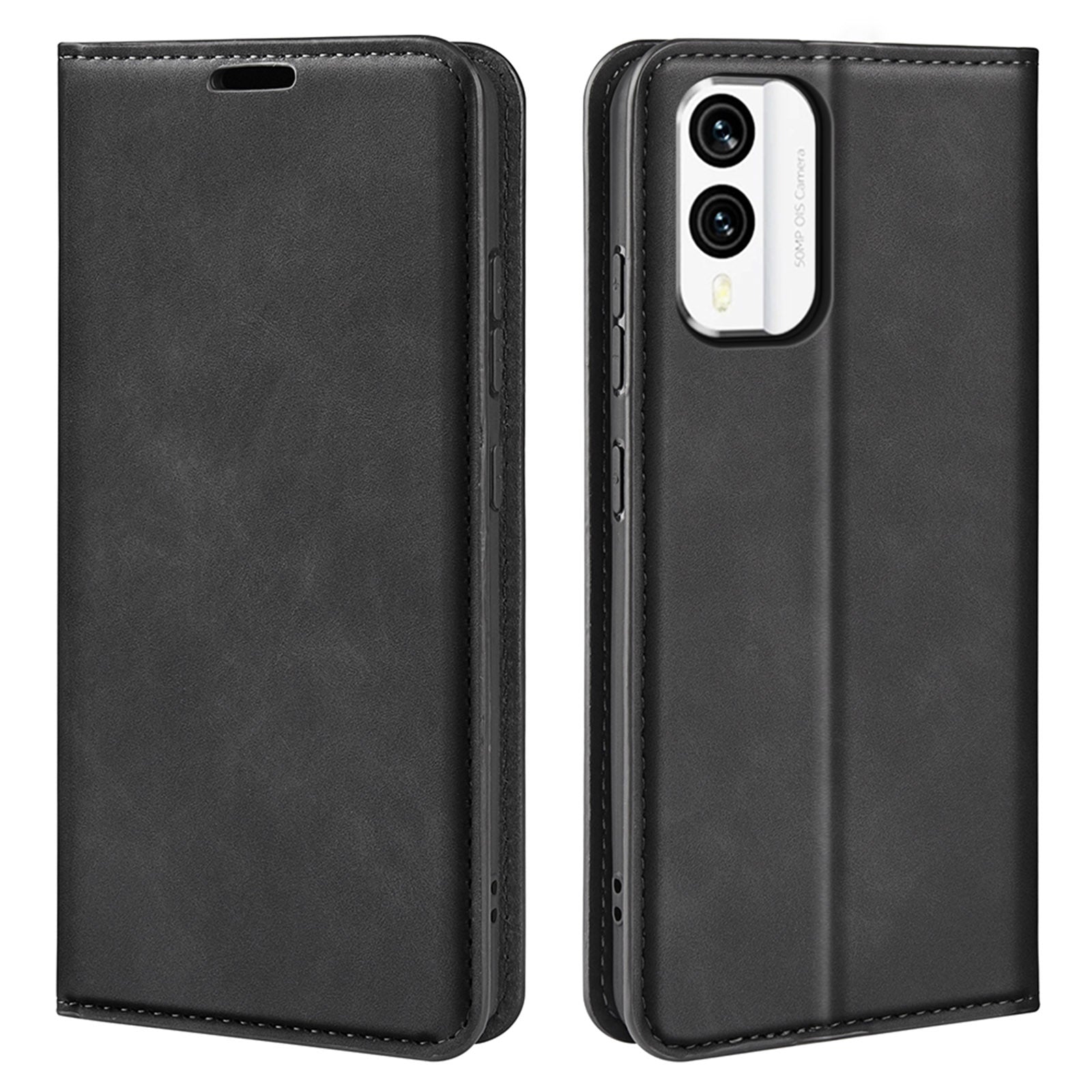 Protective Phone Cover For Nokia X30 5G Magnetic Auto-absorbed Stand Wallet Skin-friendly PU Leather Phone Case