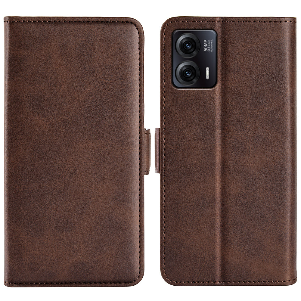 Smartphone Case For Motorola Moto G73 5G Calf Texture PU Leather Wallet Stand Anti-fall Phone Cover