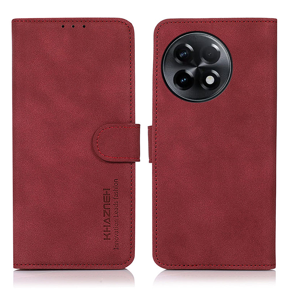KHAZNEH Protective Phone Case For OnePlus Ace 2 5G 11R 5G Flip Leather Textured Phone Cover Stand Wallet