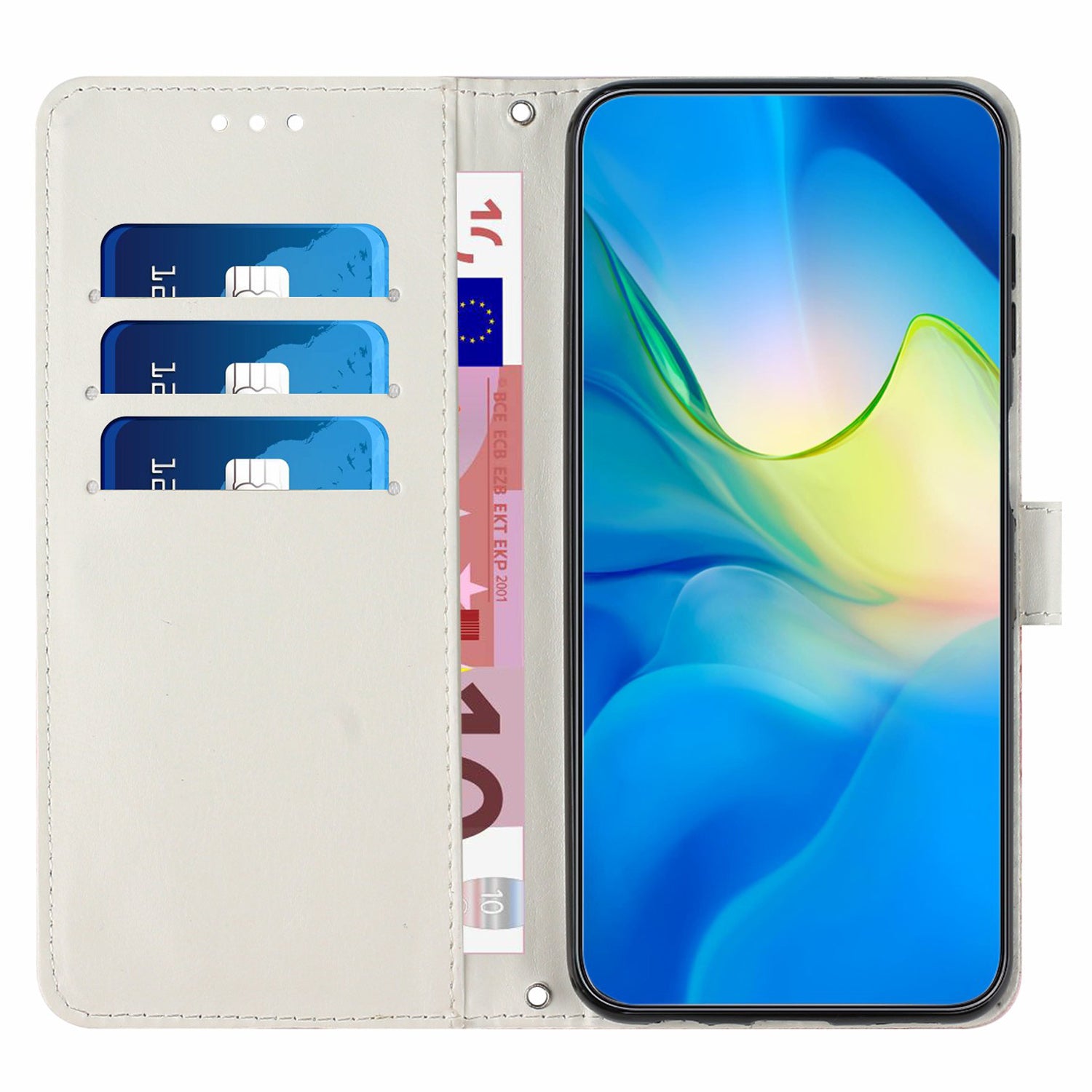 For Samsung Galaxy A04e 4G / F04 4G / M04 4G Phone Stand Case Marble Pattern Printing PU Leather Wallet Phone Cover with Strap