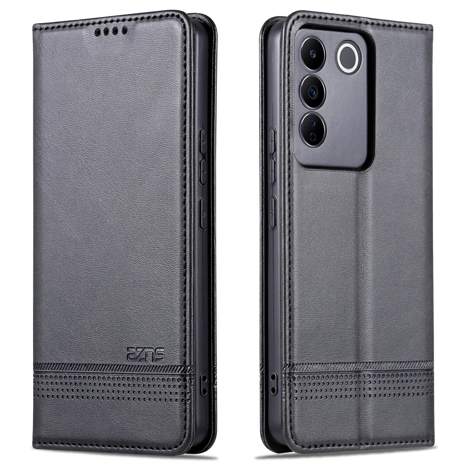 AZNS For vivo S16e 5G Shockproof Cell Phone Case PU Leather Wallet Stand Magnetic Phone Cover