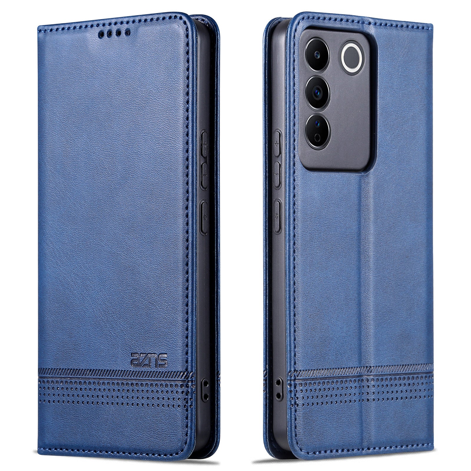 AZNS For vivo S16e 5G Shockproof Cell Phone Case PU Leather Wallet Stand Magnetic Phone Cover