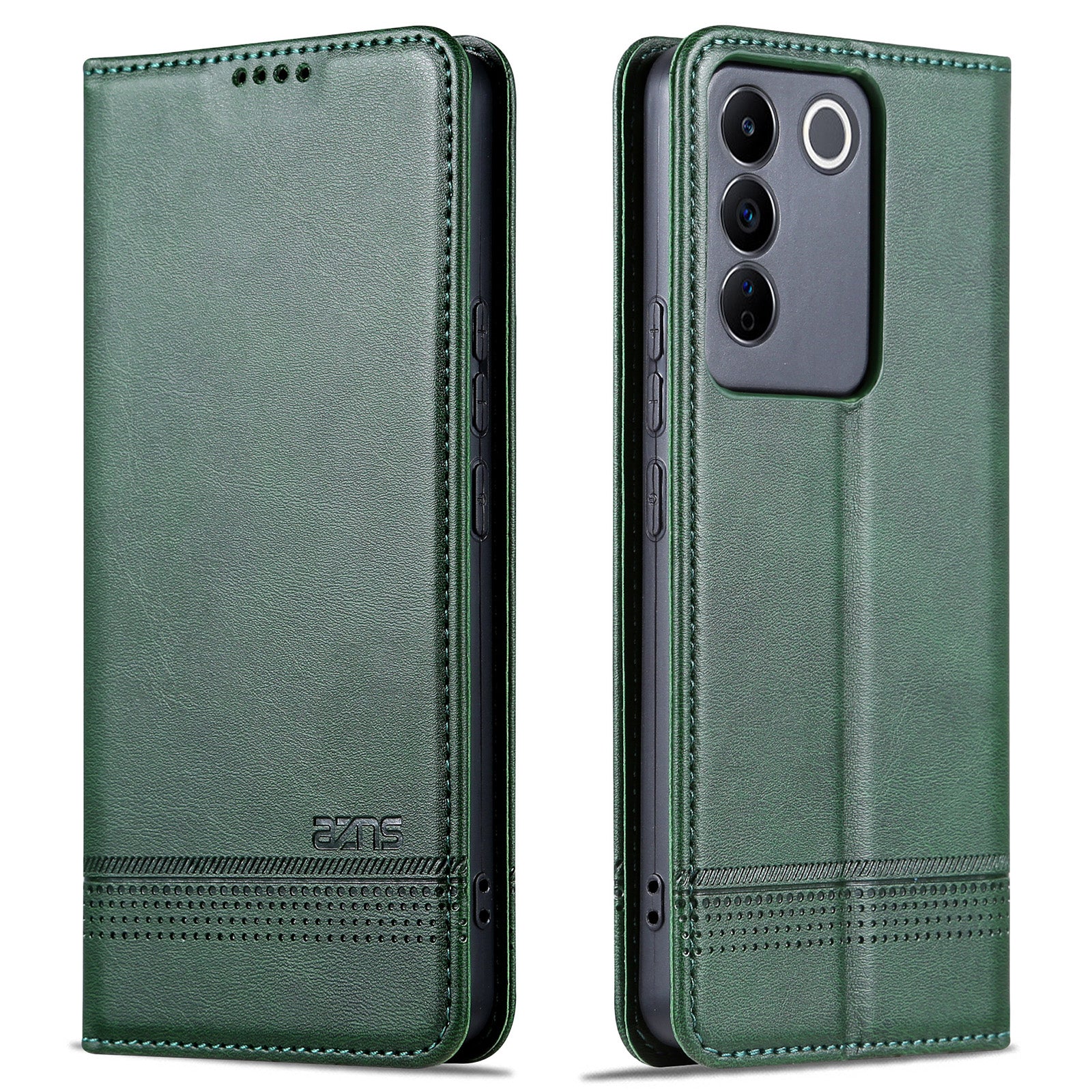 AZNS For vivo S16e 5G Shockproof Cell Phone Case PU Leather Wallet Stand Magnetic Phone Cover