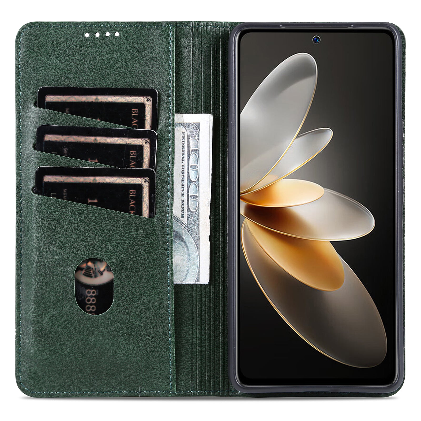 AZNS For vivo S16e 5G Shockproof Cell Phone Case PU Leather Wallet Stand Magnetic Phone Cover