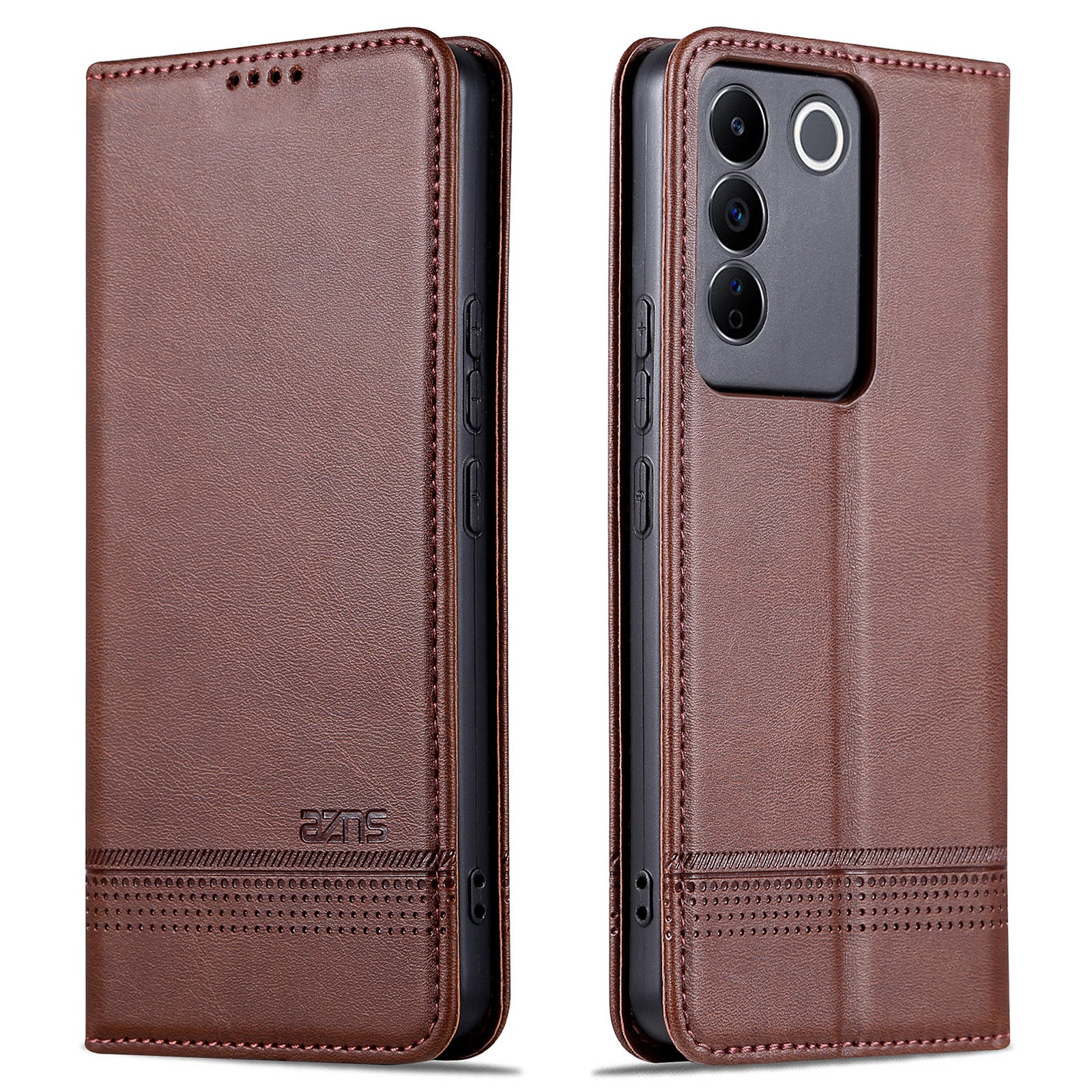 AZNS For vivo S16e 5G Shockproof Cell Phone Case PU Leather Wallet Stand Magnetic Phone Cover