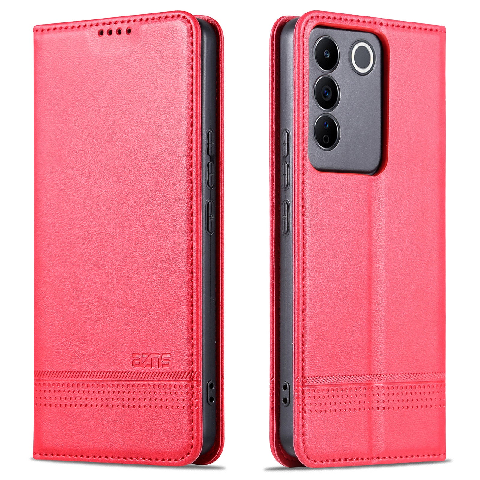 AZNS For vivo S16e 5G Shockproof Cell Phone Case PU Leather Wallet Stand Magnetic Phone Cover