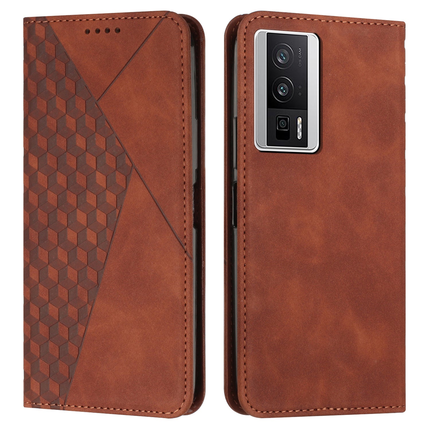 For Xiaomi Poco F5 Pro 5G Redmi K60 Pro 5G K60 5G Imprinted Rhombus Pattern Phone Case Leather Wallet Phone Stand Cover