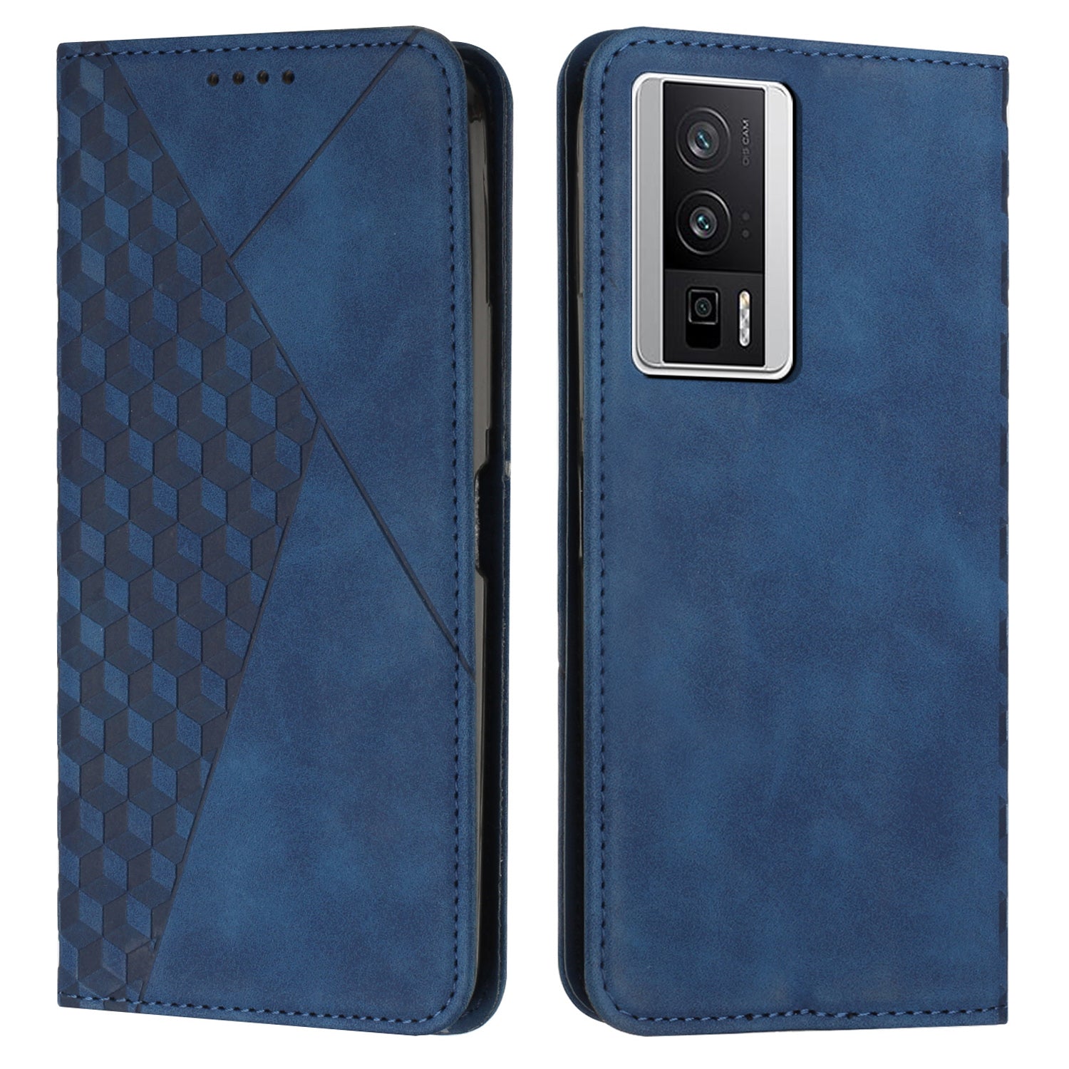 For Xiaomi Poco F5 Pro 5G Redmi K60 Pro 5G K60 5G Imprinted Rhombus Pattern Phone Case Leather Wallet Phone Stand Cover