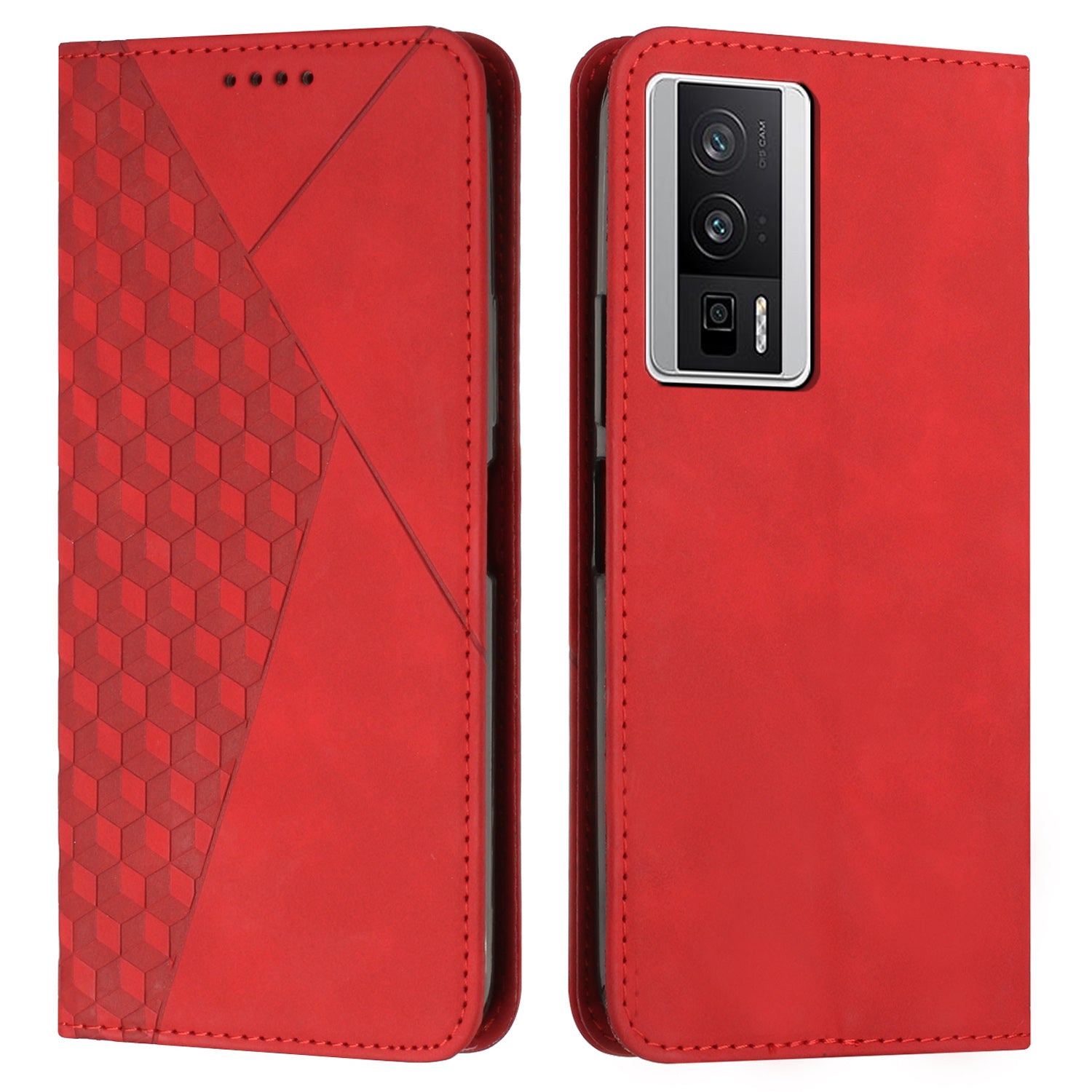 For Xiaomi Poco F5 Pro 5G Redmi K60 Pro 5G K60 5G Imprinted Rhombus Pattern Phone Case Leather Wallet Phone Stand Cover