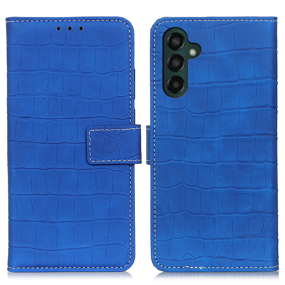 Cell Phone Cover For Samsung Galaxy A24 4G Flip Leather Phone Case Wallet Stand Crocodile Texture Protective Case