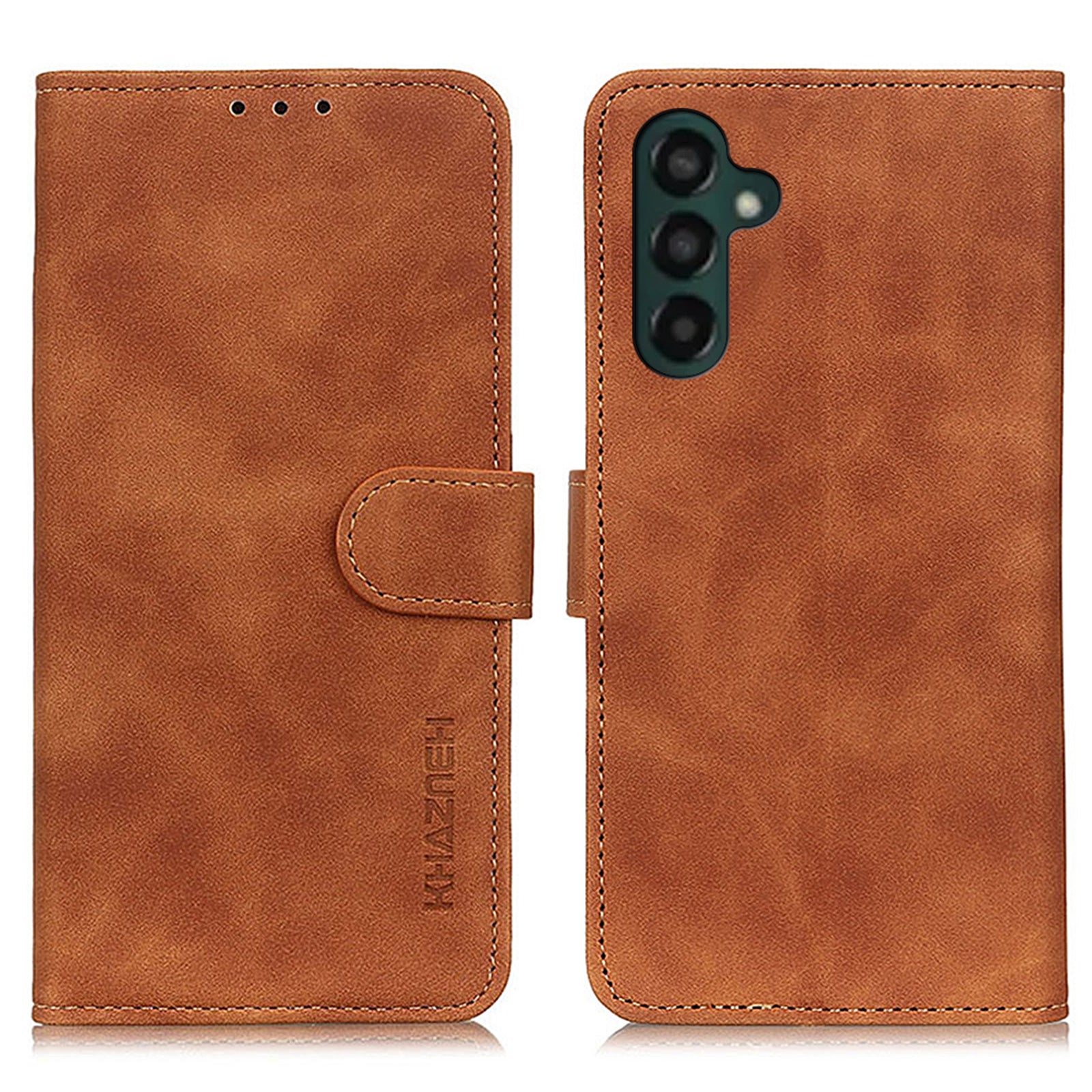 KHAZNEH For Samsung Galaxy A24 4G Anti-shock Phone Case Retro Texture Flip Wallet Stand Protective Phone Cover