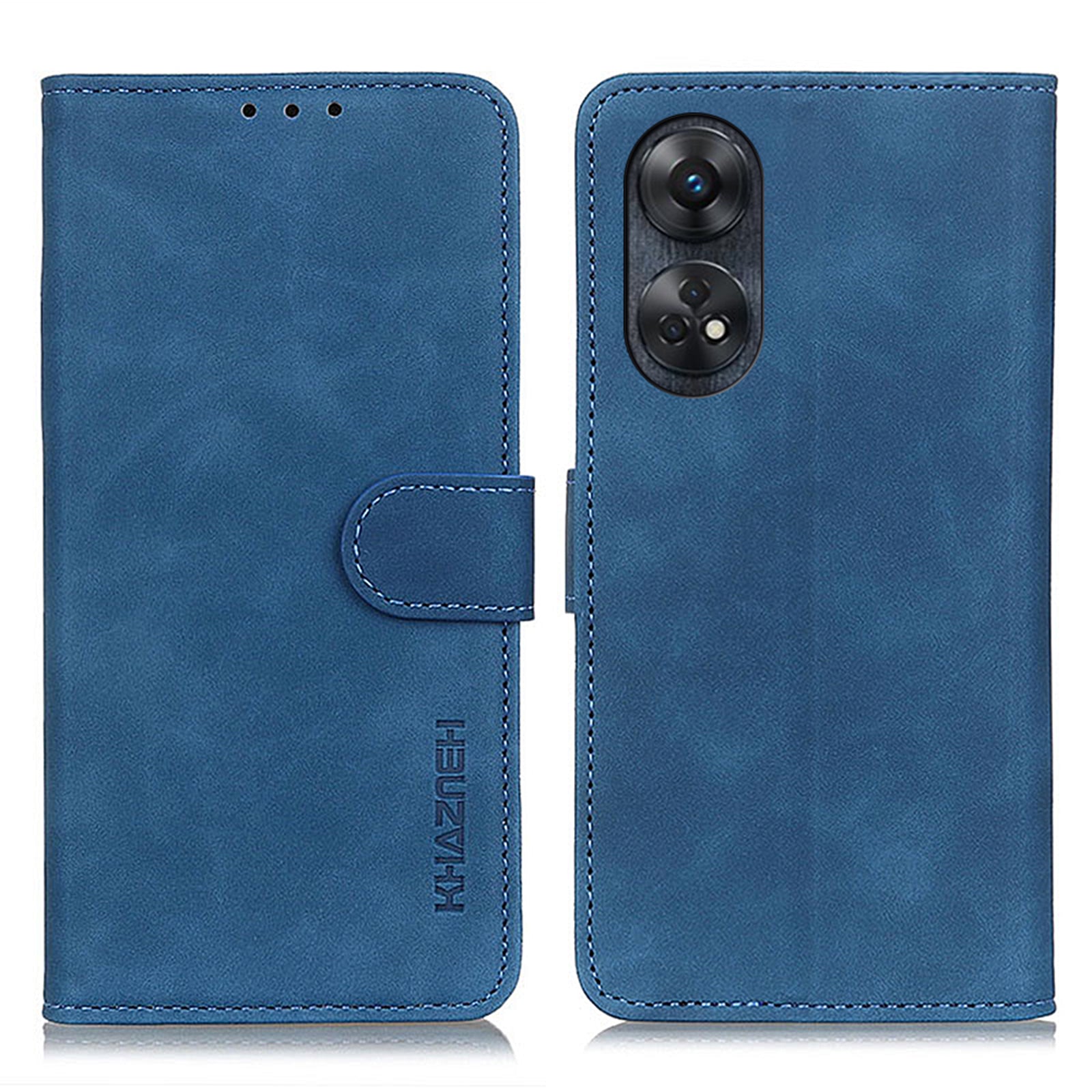 KHAZNEH For Oppo Reno8 T 4G Retro Texture Phone Case PU Leather Stand Wallet Phone Cover