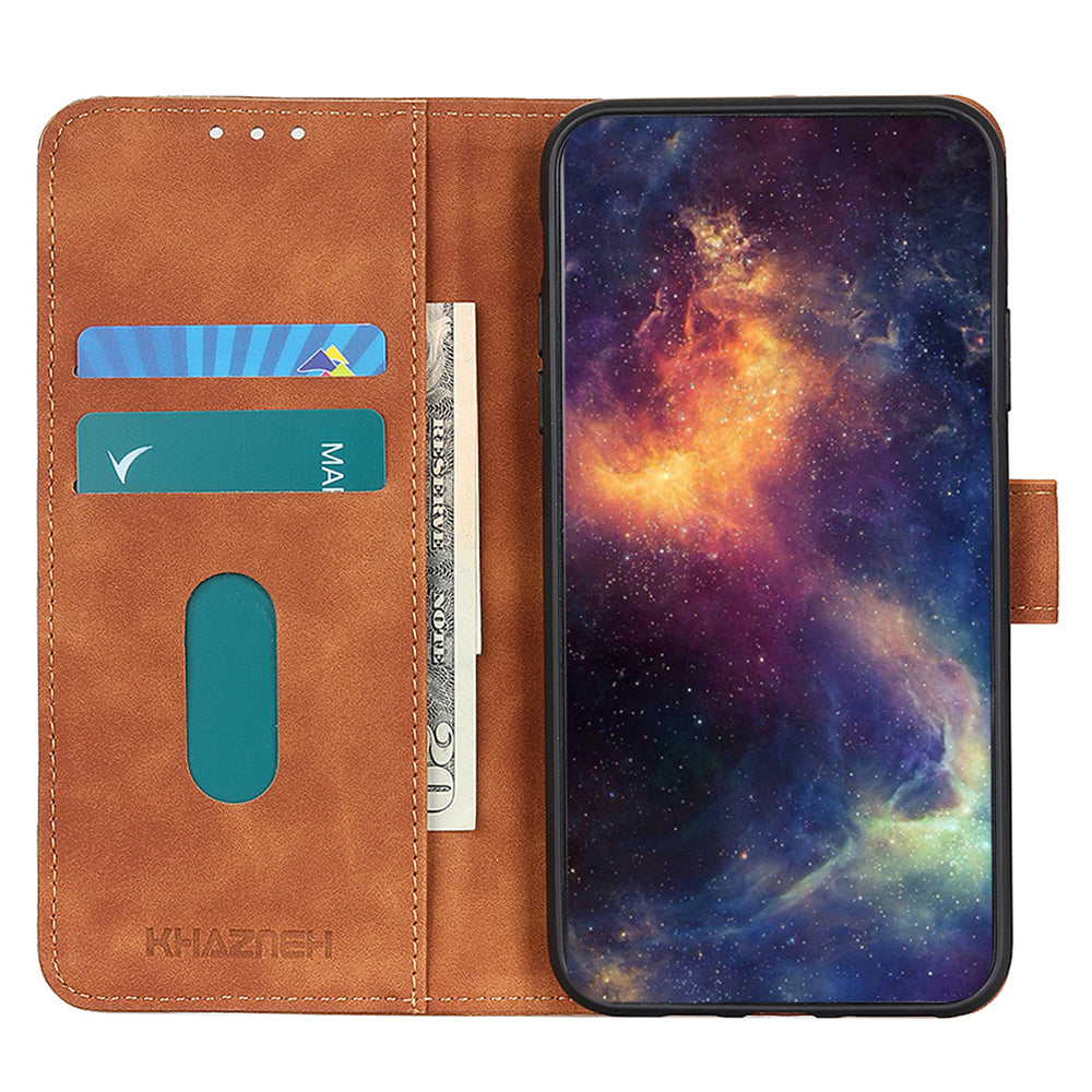 KHAZNEH For Oppo Reno8 T 4G Retro Texture Phone Case PU Leather Stand Wallet Phone Cover