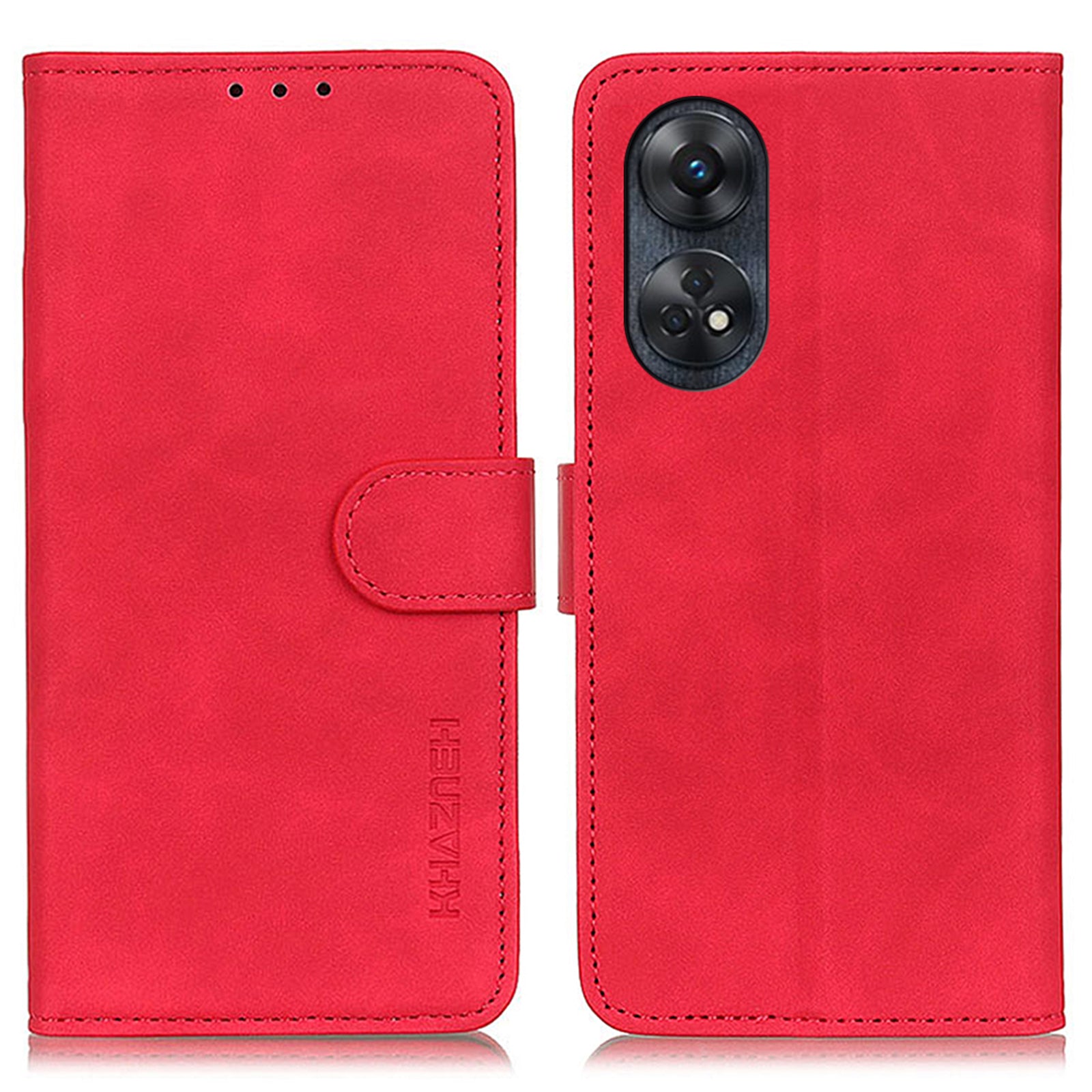 KHAZNEH For Oppo Reno8 T 4G Retro Texture Phone Case PU Leather Stand Wallet Phone Cover