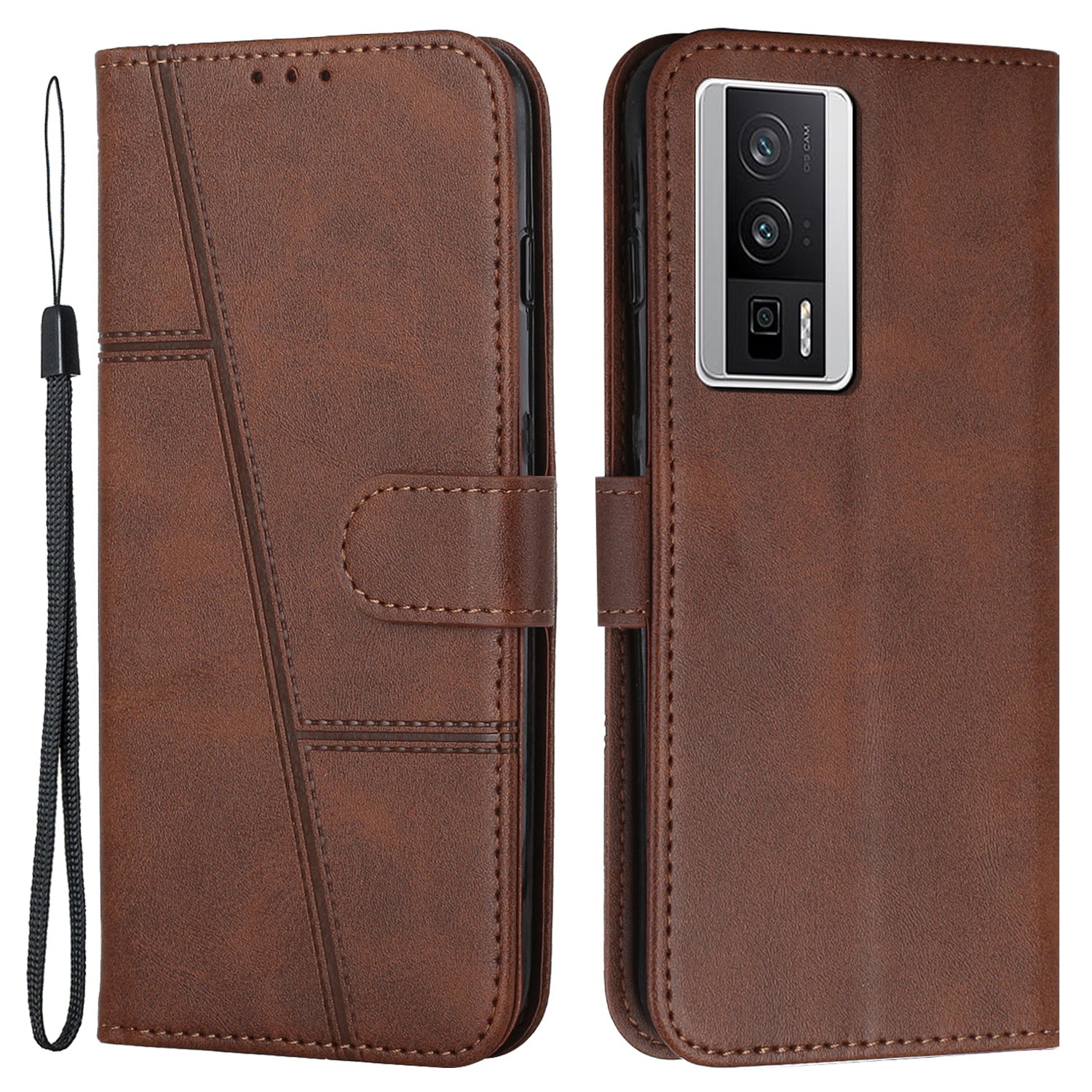 For Xiaomi Poco F5 Pro 5G Redmi K60 Pro 5G K60 5G Protective Phone Cover Stand Wallet Leather Cell Phone Case with Strap
