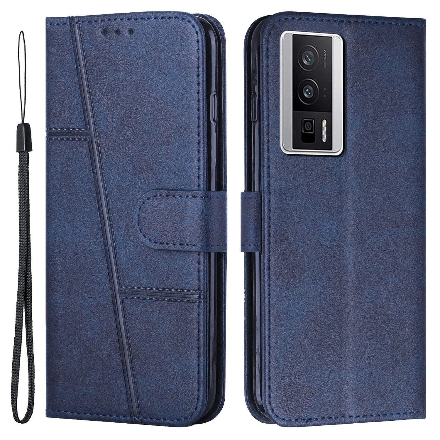 For Xiaomi Poco F5 Pro 5G Redmi K60 Pro 5G K60 5G Protective Phone Cover Stand Wallet Leather Cell Phone Case with Strap