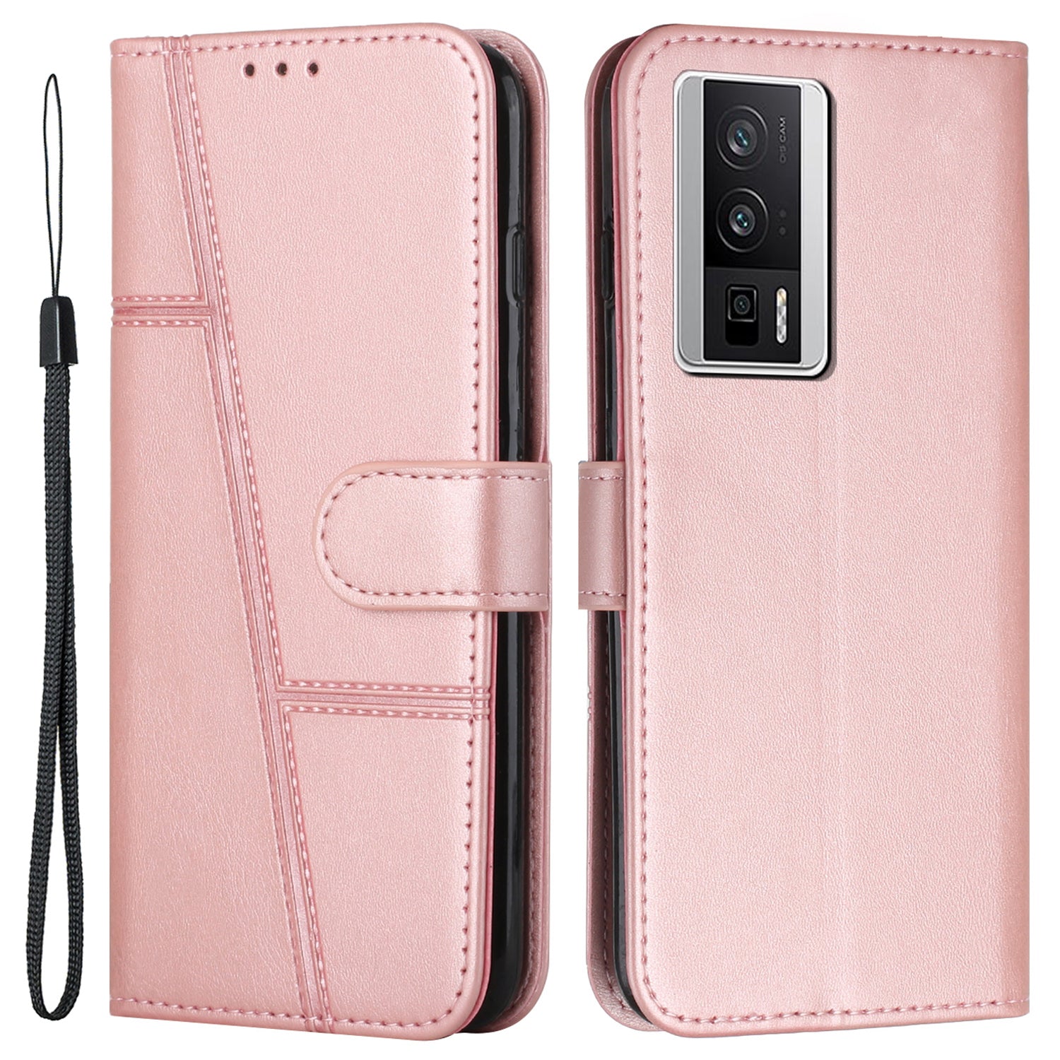 For Xiaomi Poco F5 Pro 5G Redmi K60 Pro 5G K60 5G Protective Phone Cover Stand Wallet Leather Cell Phone Case with Strap