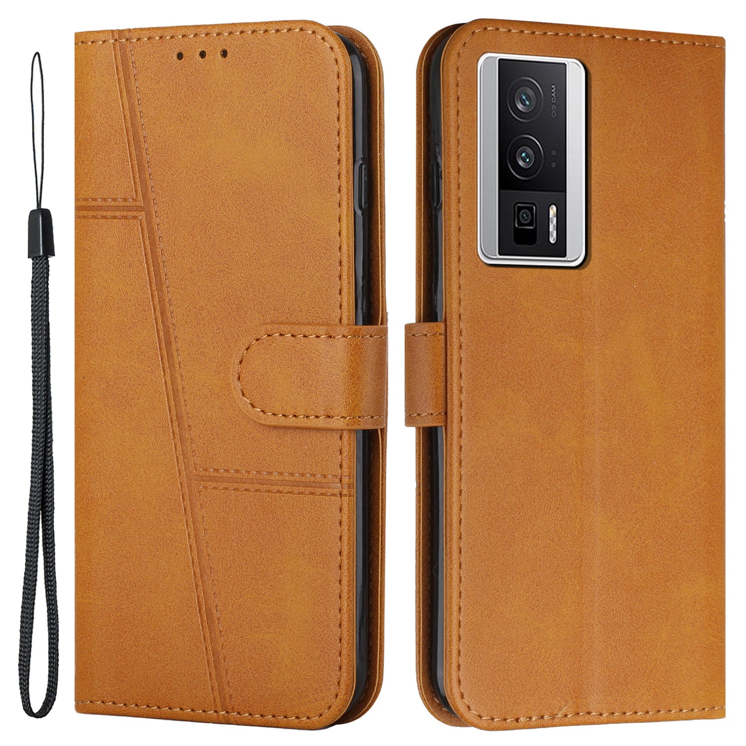 For Xiaomi Poco F5 Pro 5G Redmi K60 Pro 5G K60 5G Protective Phone Cover Stand Wallet Leather Cell Phone Case with Strap