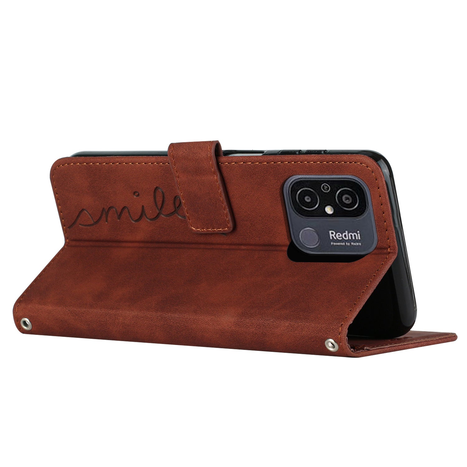 For Xiaomi Redmi 12C 4G 11A 4G Phone Case Imprinted Heart Shape Stand Wallet Leather Phone Cover with Shoulder Strap