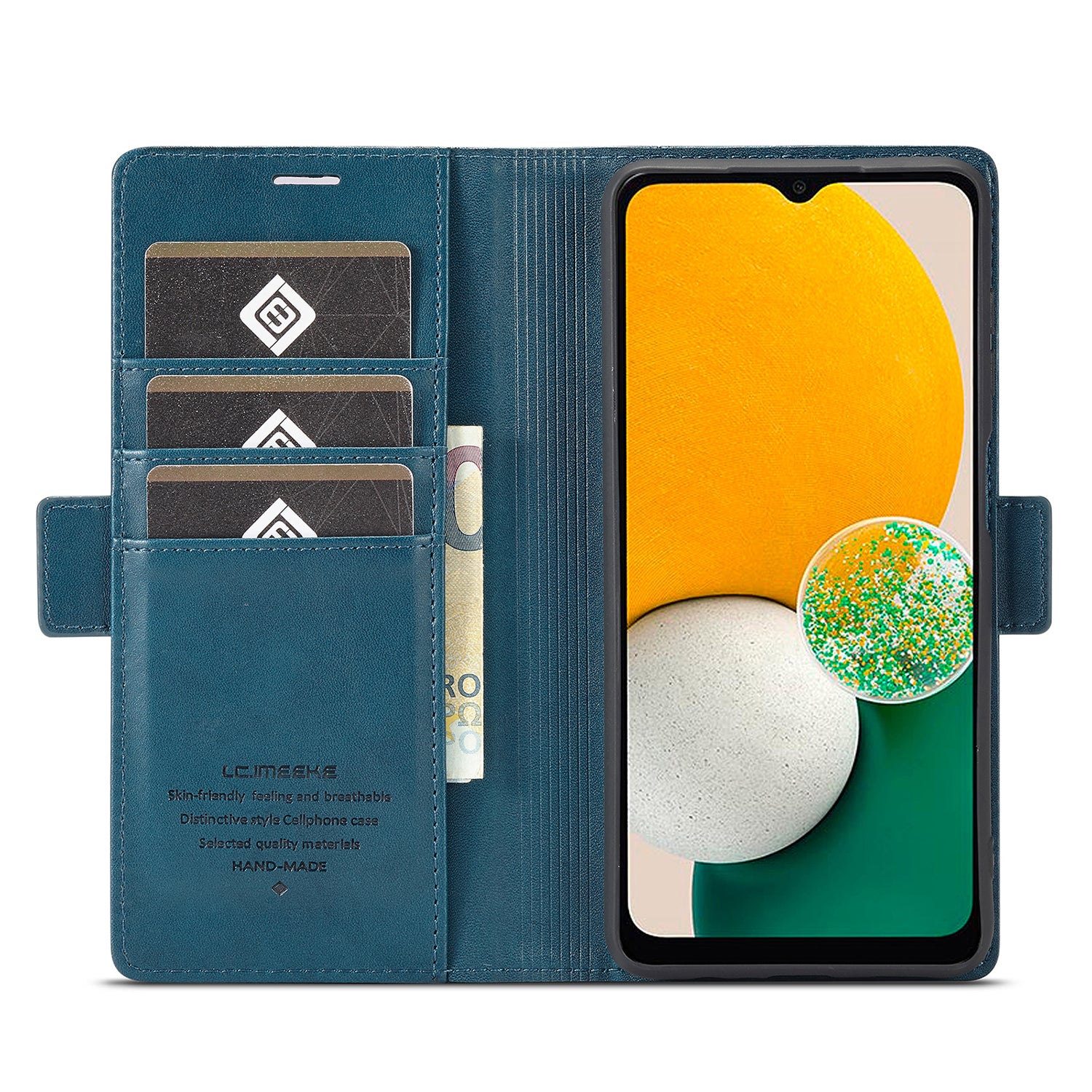 LC.IMEEKE Phone Case For Samsung Galaxy A14 4G / 5G Full Protection Flip Leather Phone Cover Stand Wallet