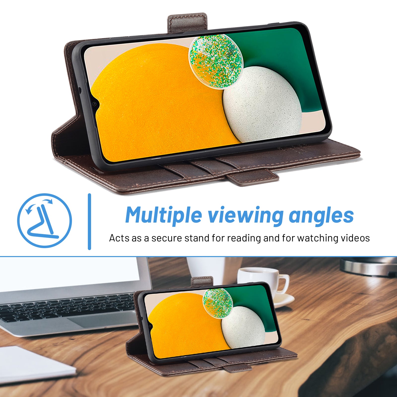 LC.IMEEKE Phone Case For Samsung Galaxy A14 4G 5G Full Protection Flip Leather Phone Cover Stand Wallet