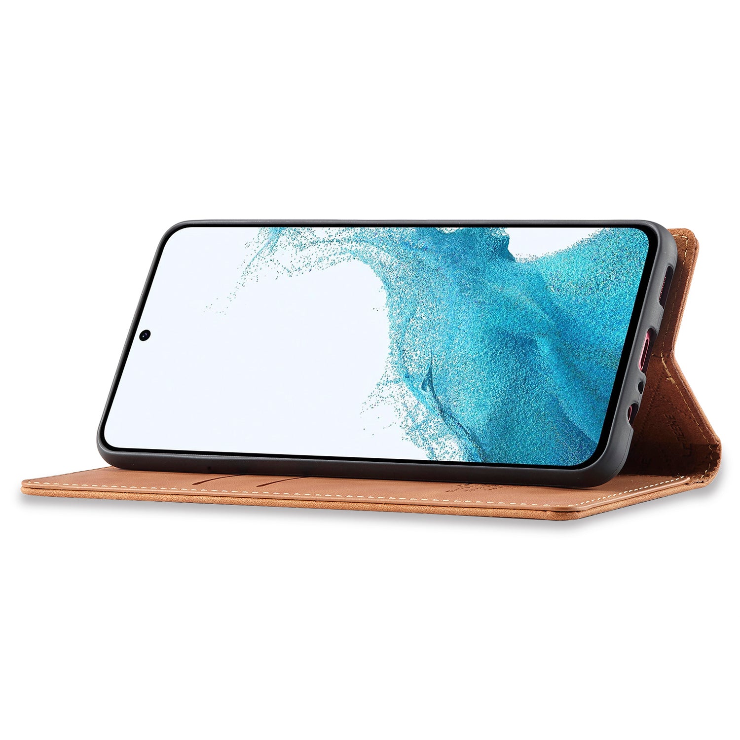 LC.IMEEKE Magnetic Closure Phone Case For Samsung Galaxy A14 4G / 5G PU Leather Cell Phone Cover Wallet Stand