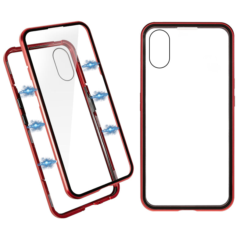 Metal Frame Magnetic Phone Case For Nothing phone (1) 5G Double-sided Tempered Glass 360 Full-Body Protection Cover
