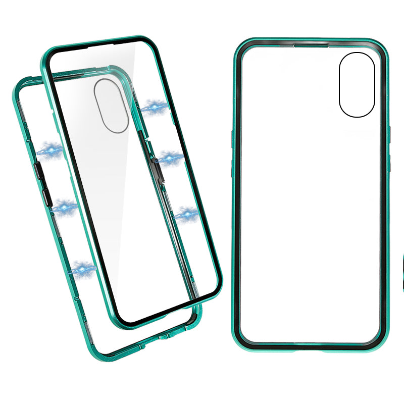 Metal Frame Magnetic Phone Case For Nothing phone (1) 5G Double-sided Tempered Glass 360 Full-Body Protection Cover