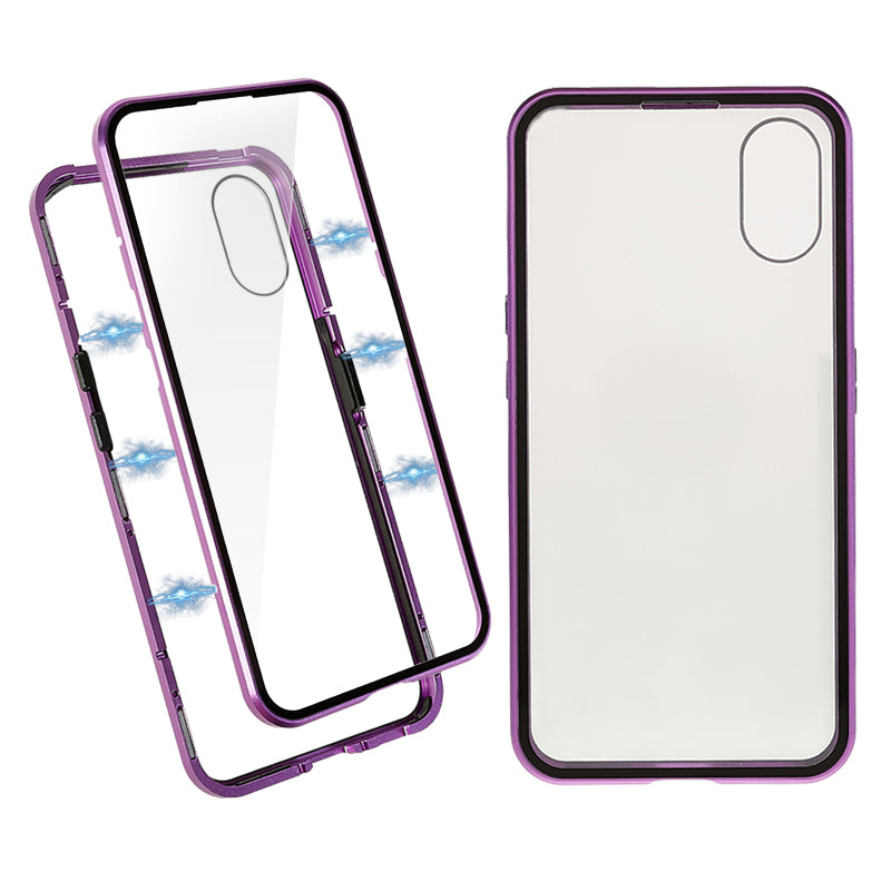 Metal Frame Magnetic Phone Case For Nothing phone (1) 5G Double-sided Tempered Glass 360 Full-Body Protection Cover