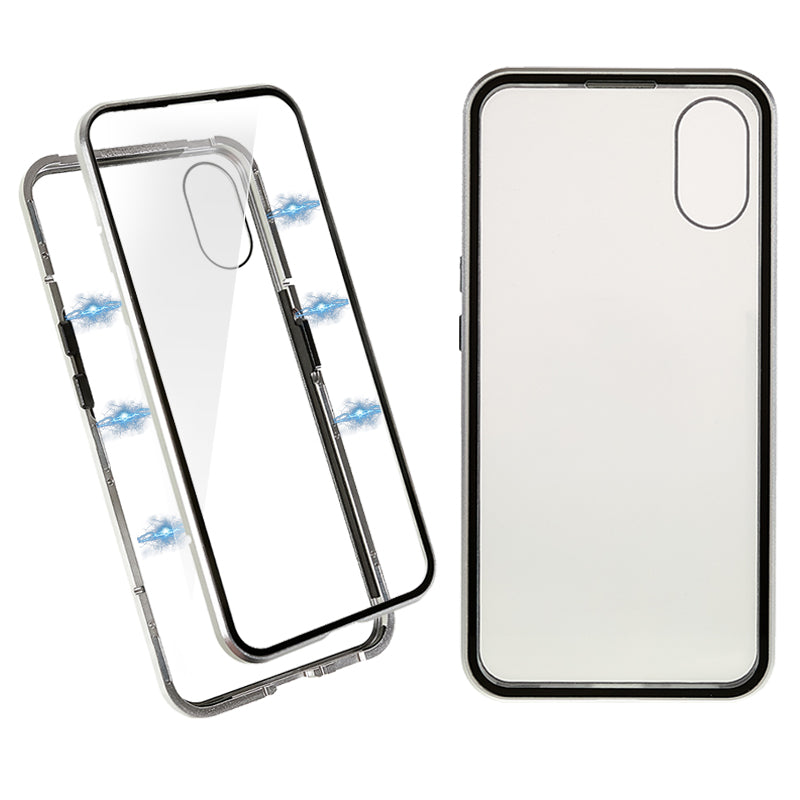 Metal Frame Magnetic Phone Case For Nothing phone (1) 5G Double-sided Tempered Glass 360 Full-Body Protection Cover