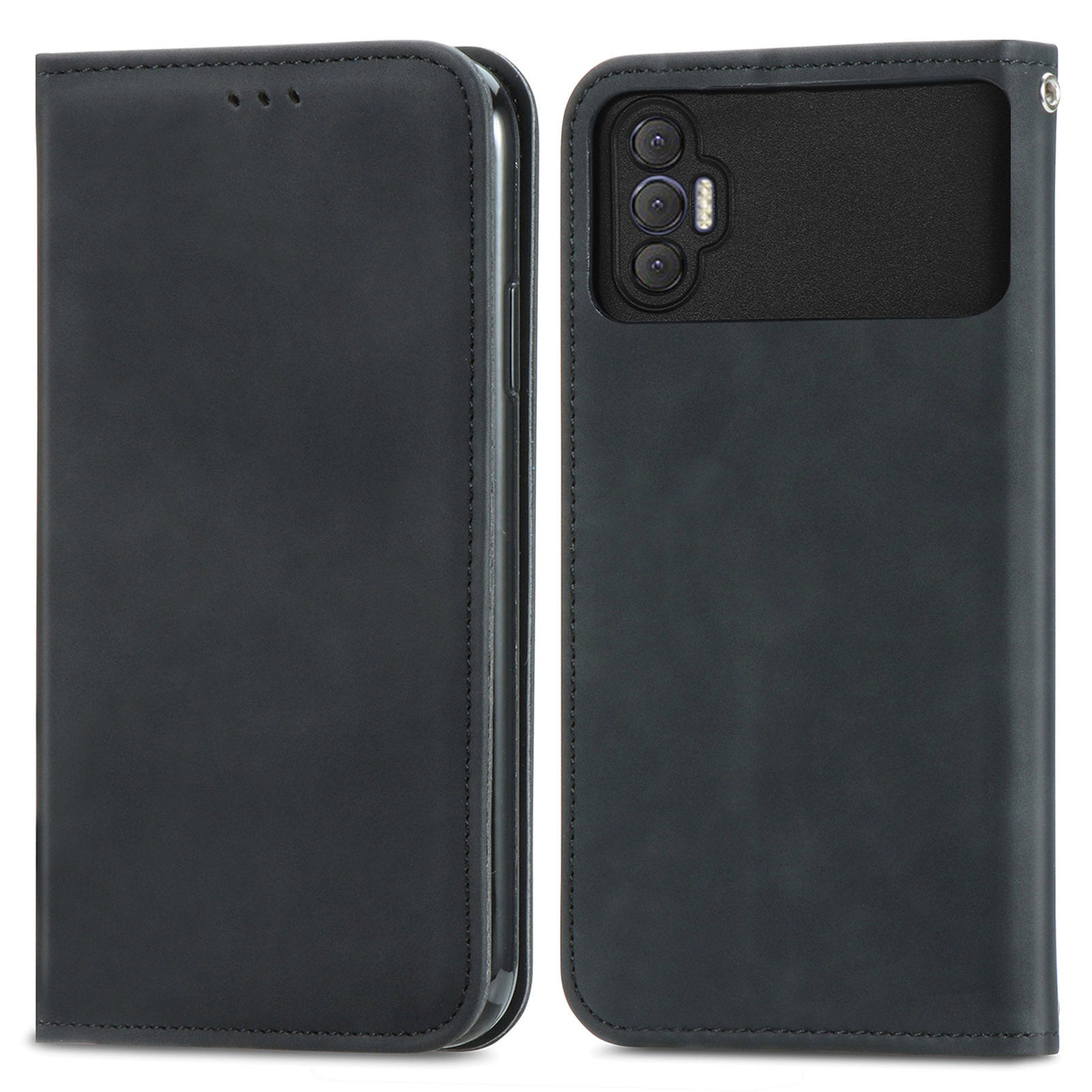 Skin-friendly Phone Case For Tecno Spark 8P Magnetic Retro PU Leather Anti-drop Phone Cover with Card Slots Stand