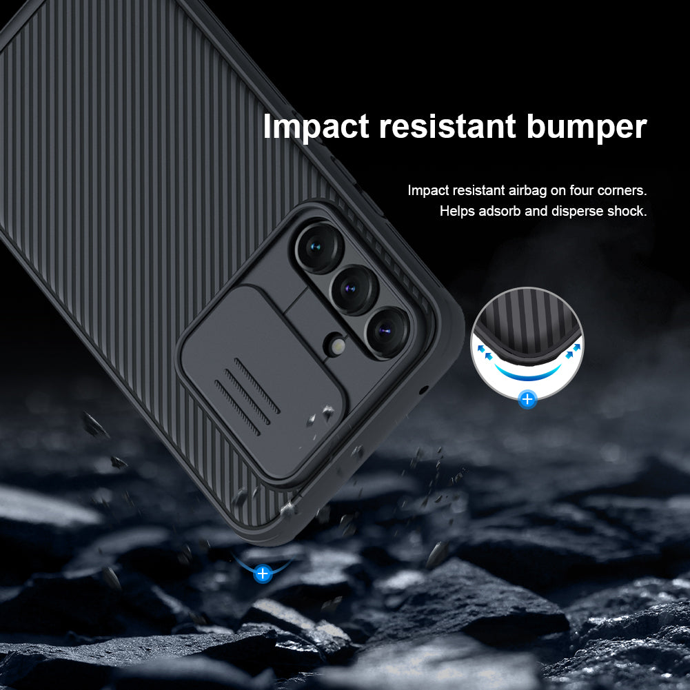 NILLKIN CamShield Pro for Samsung Galaxy A54 5G PC+TPU Hybrid Phone Cover Drop-proof Case with Camera Slide Lid - Blue