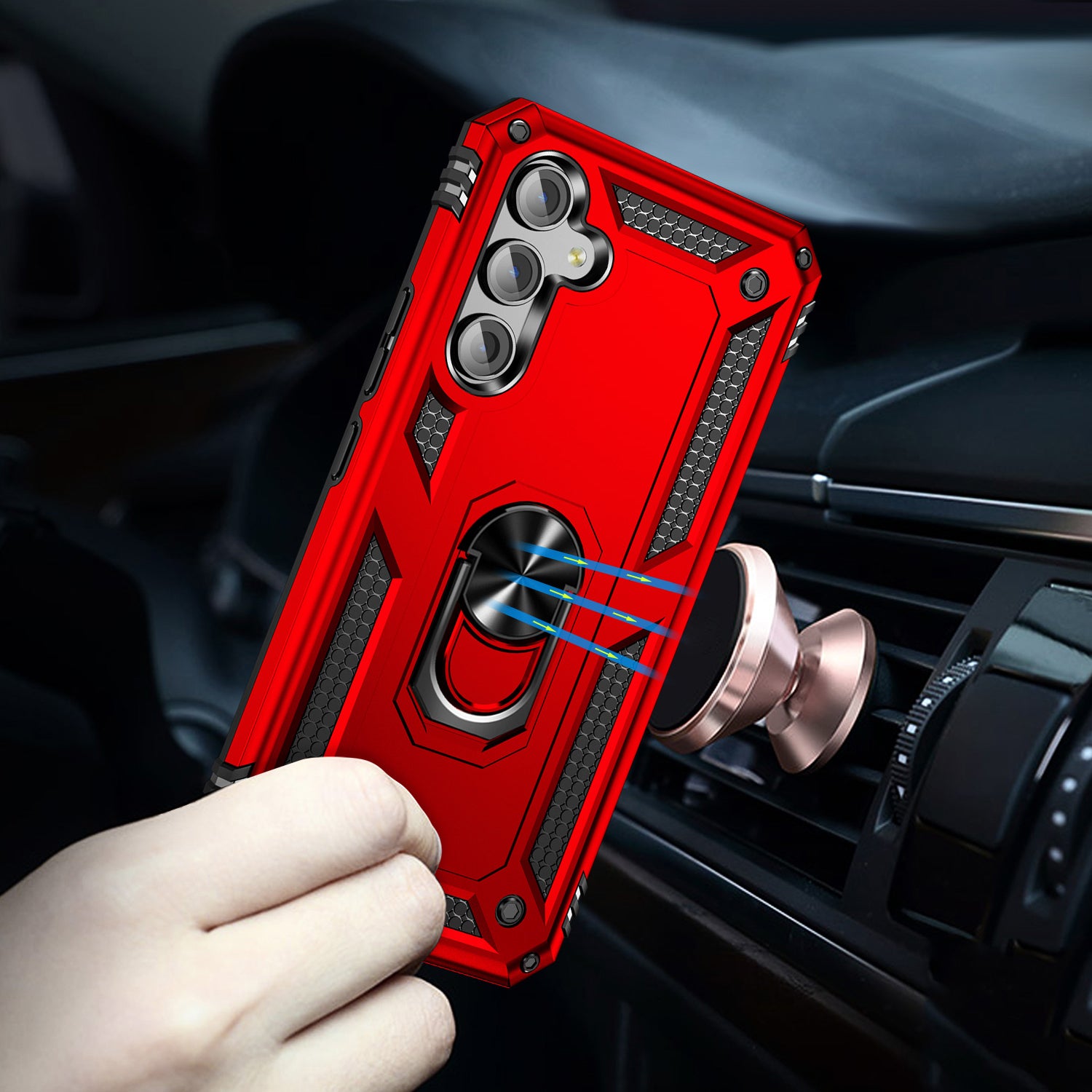 For Samsung Galaxy A54 5G Shockproof Phone Case Military Grade Phone Back Cover with Ring Kickstand