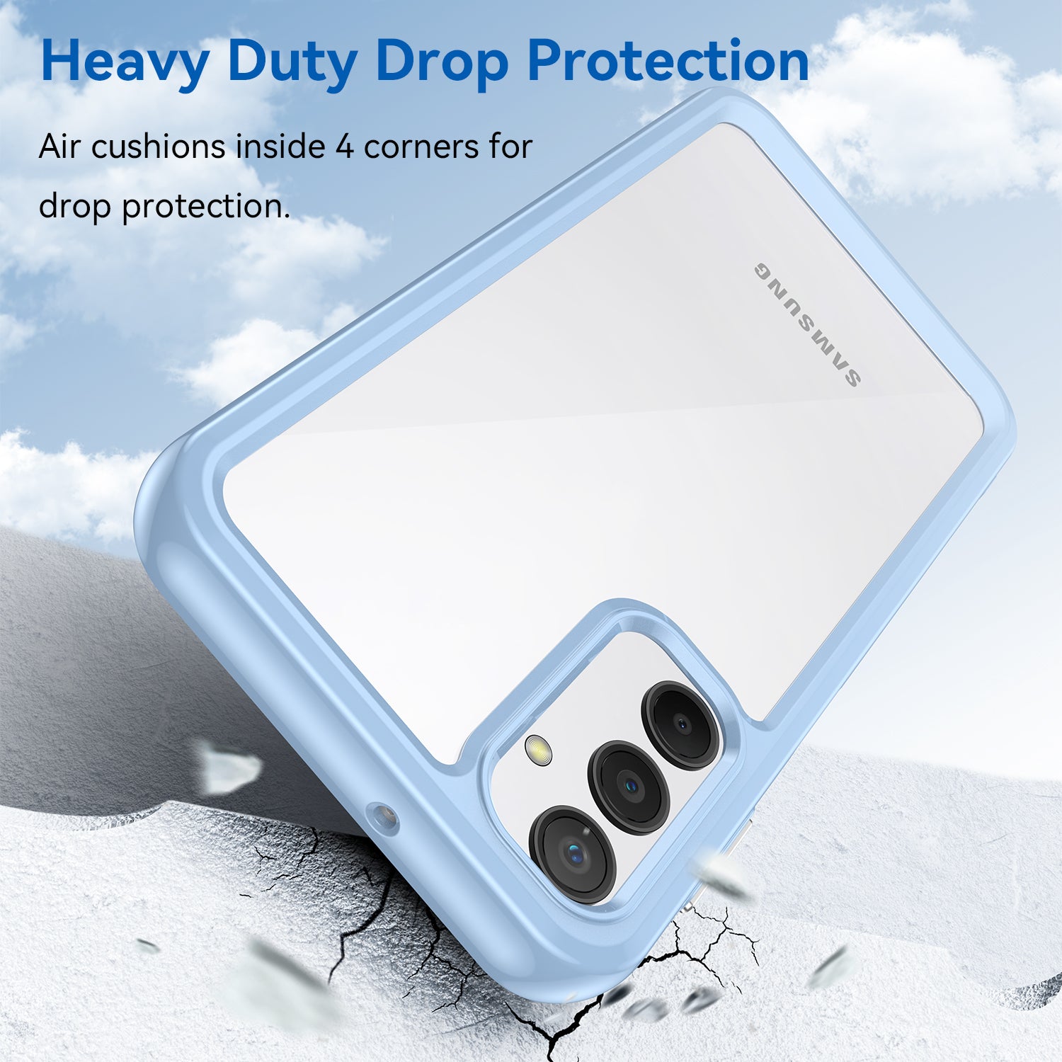 For Samsung Galaxy A24 4G TPU Acrylic Phone Case Anti-drop Phone Protective Cover