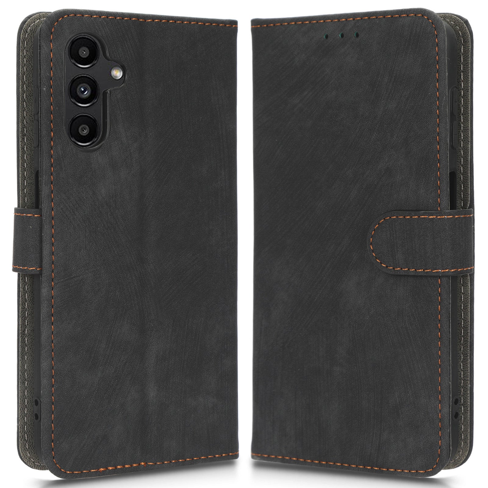 Til Samsung Galaxy A13 5G / A04s 4G (164,7 x 76,7 x 9,1 mm) RFID-blokerende tyverisikret lædertelefontaske Pungholder Flip Cover