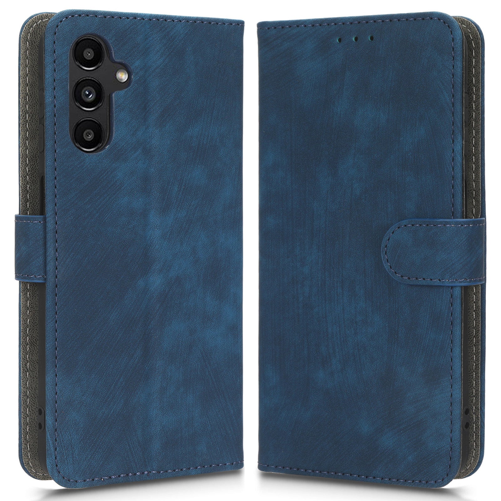 Til Samsung Galaxy A13 5G / A04s 4G (164,7 x 76,7 x 9,1 mm) RFID-blokerende tyverisikret lædertelefontaske Pungholder Flip Cover
