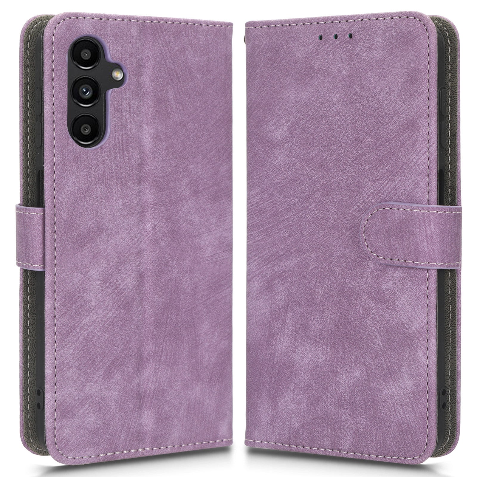 Til Samsung Galaxy A13 5G / A04s 4G (164,7 x 76,7 x 9,1 mm) RFID-blokerende tyverisikret lædertelefontaske Pungholder Flip Cover