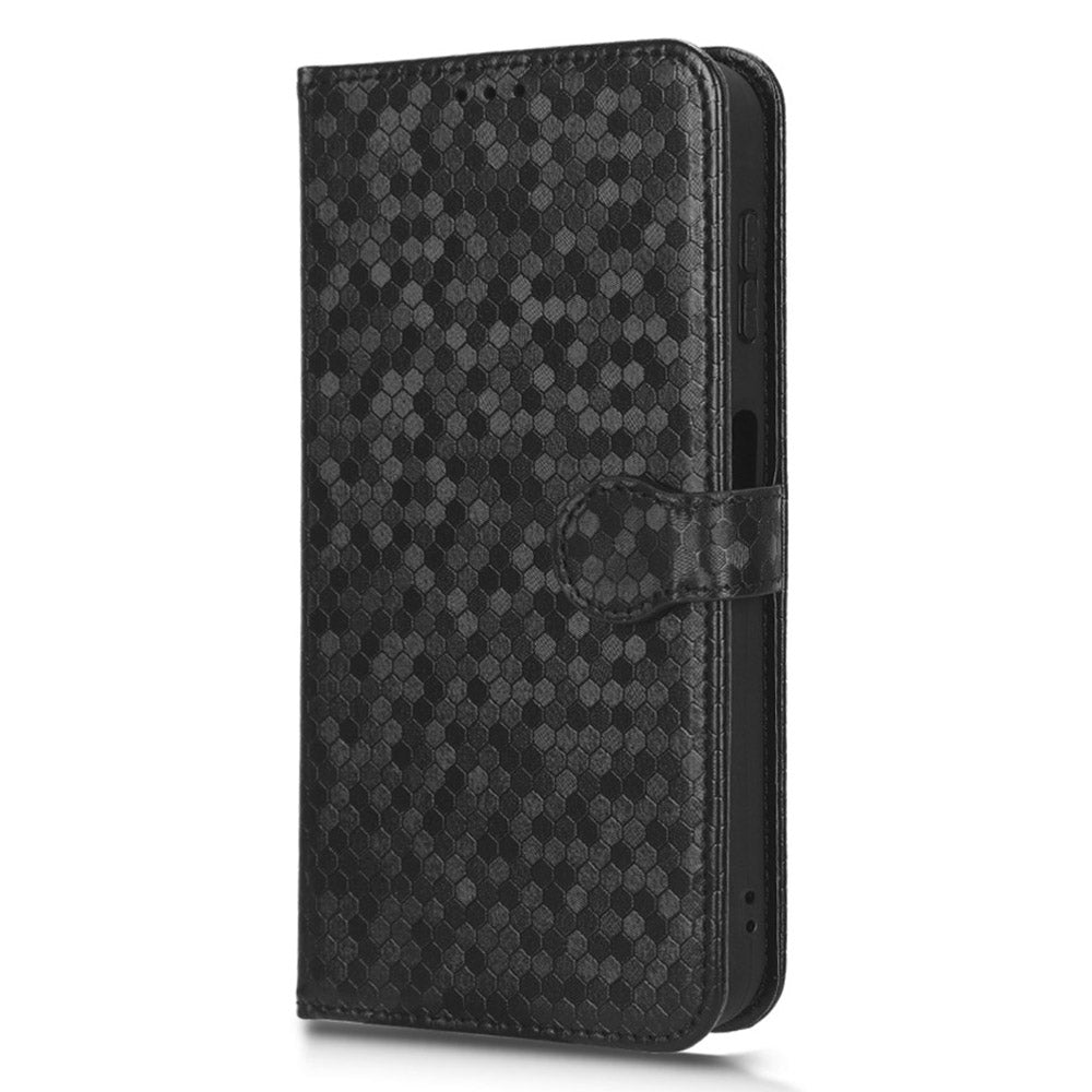For Samsung Galaxy A14 4G Stand Flip Cover PU Leather Dot Pattern Imprinted Wallet Phone Case