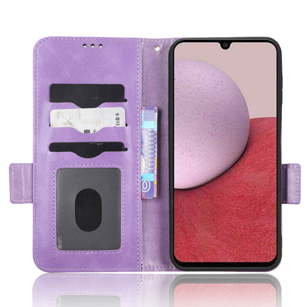 Imprinted Triangle Pattern Phone Cover for Samsung Galaxy A14 5G Leather Wallet Phone Stand Case