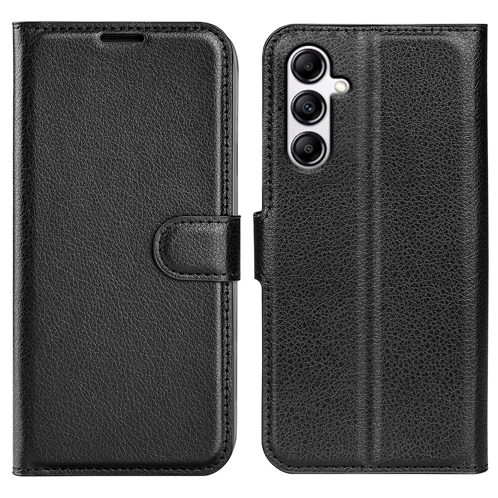 Shockproof Phone Case For Samsung Galaxy A34 5G Litchi Texture Flip Wallet Phone Cover with Stand